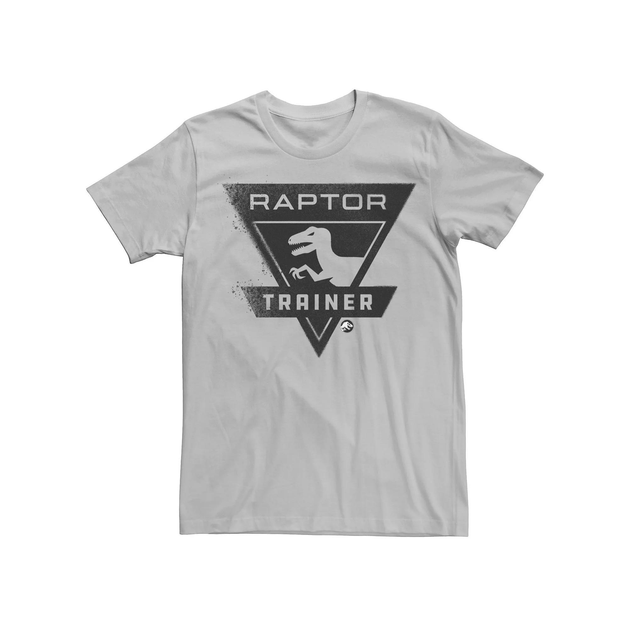 Men's Jurassic World Raptor Trainer Simple Logo Tee, Size: XXL, Silver Product Image