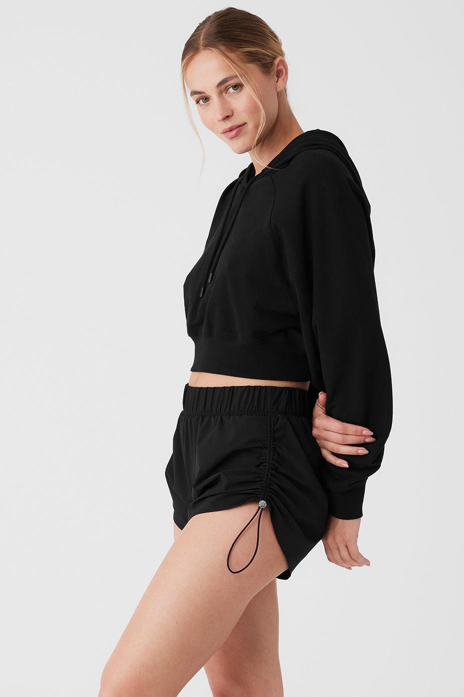 Cropped Double Take Hoodie - Black Female Product Image