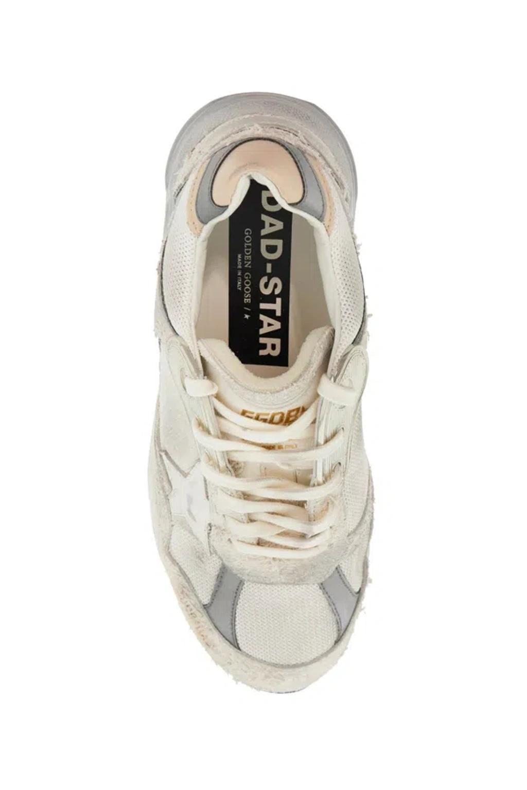 GOLDEN GOOSE 'dad's Rubber Sole Running Sneakers' In White Product Image