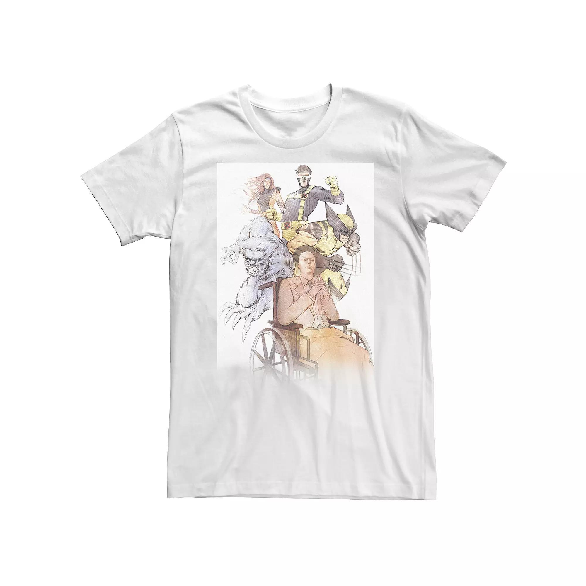 Big & Tall Marvel X-Men Xavier Vintage Group Sketch Tee, Men's,  Product Image