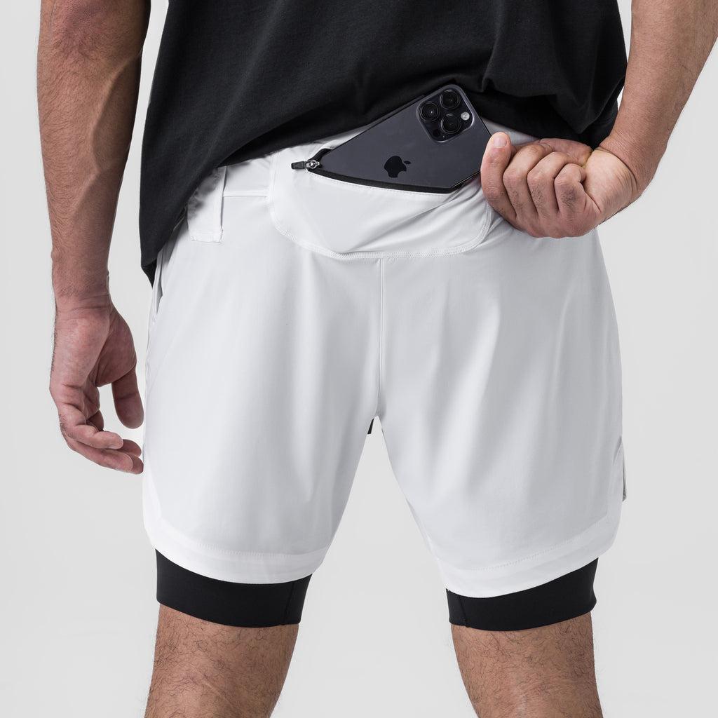 0866. Tetra-Lite® 7" Liner Short - White "ASRV"/Black Male Product Image