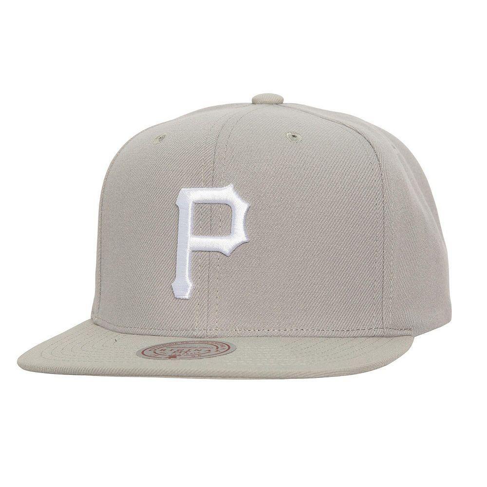 Men's Mitchell & Ness Gray Pittsburgh Pirates Snapback Hat, Grey Product Image