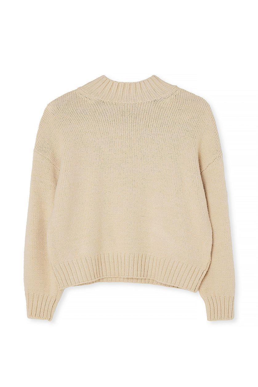 Turtle Neck Knitted Sweater Product Image