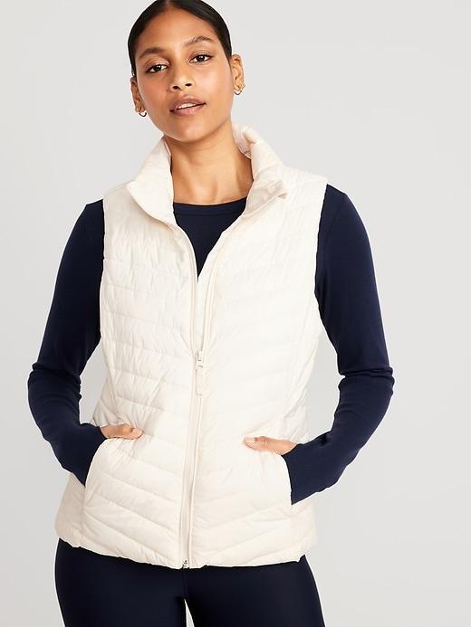 Narrow-Channel Quilted Puffer Vest Product Image