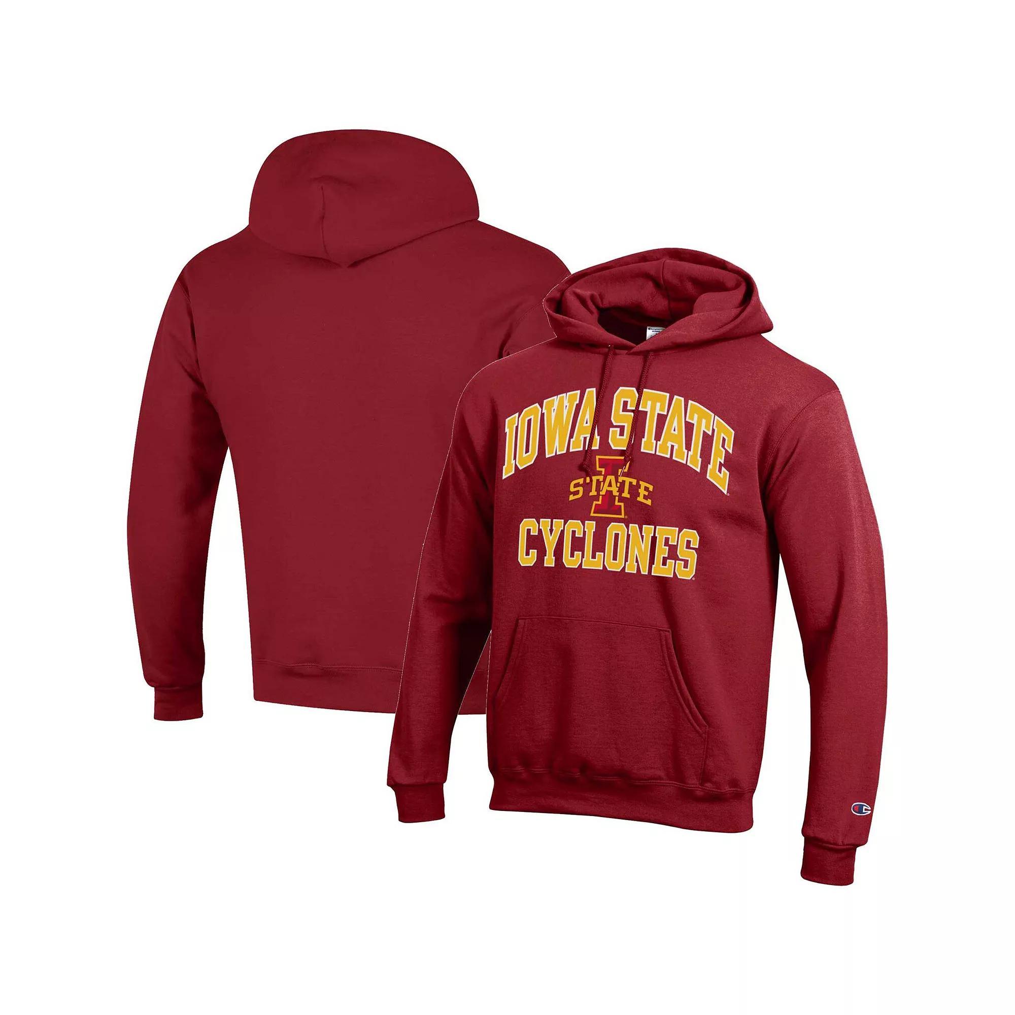 Men's Champion Cardinal Iowa State Cyclones Arch Pill Pullover Hoodie,  Product Image