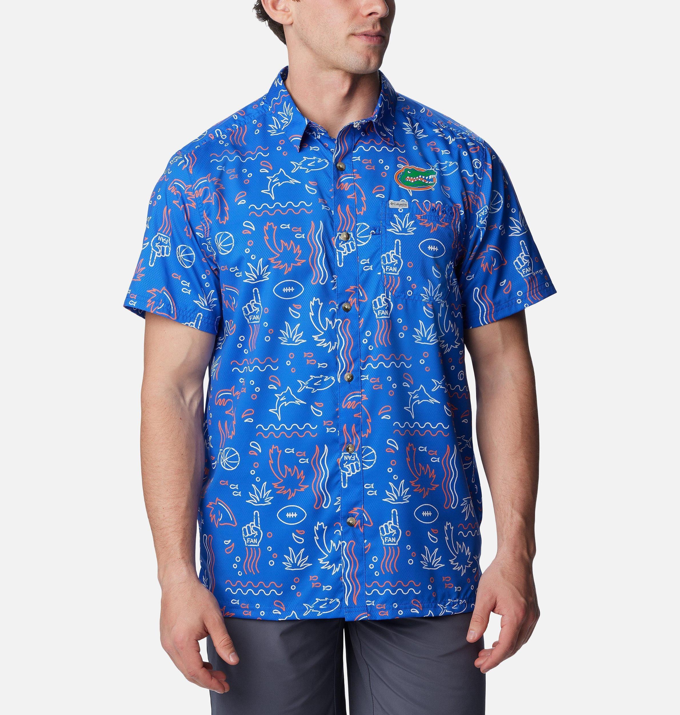 Columbia Mens Collegiate PFG Super Slack Tide Shirt - Florida- Product Image