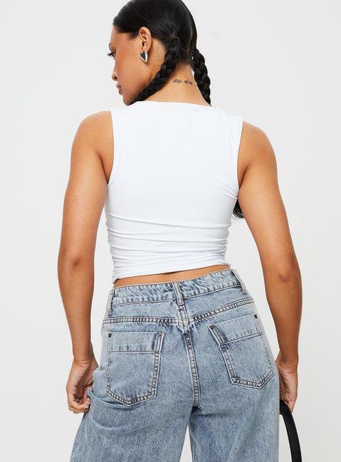 Back In Time Top White Product Image