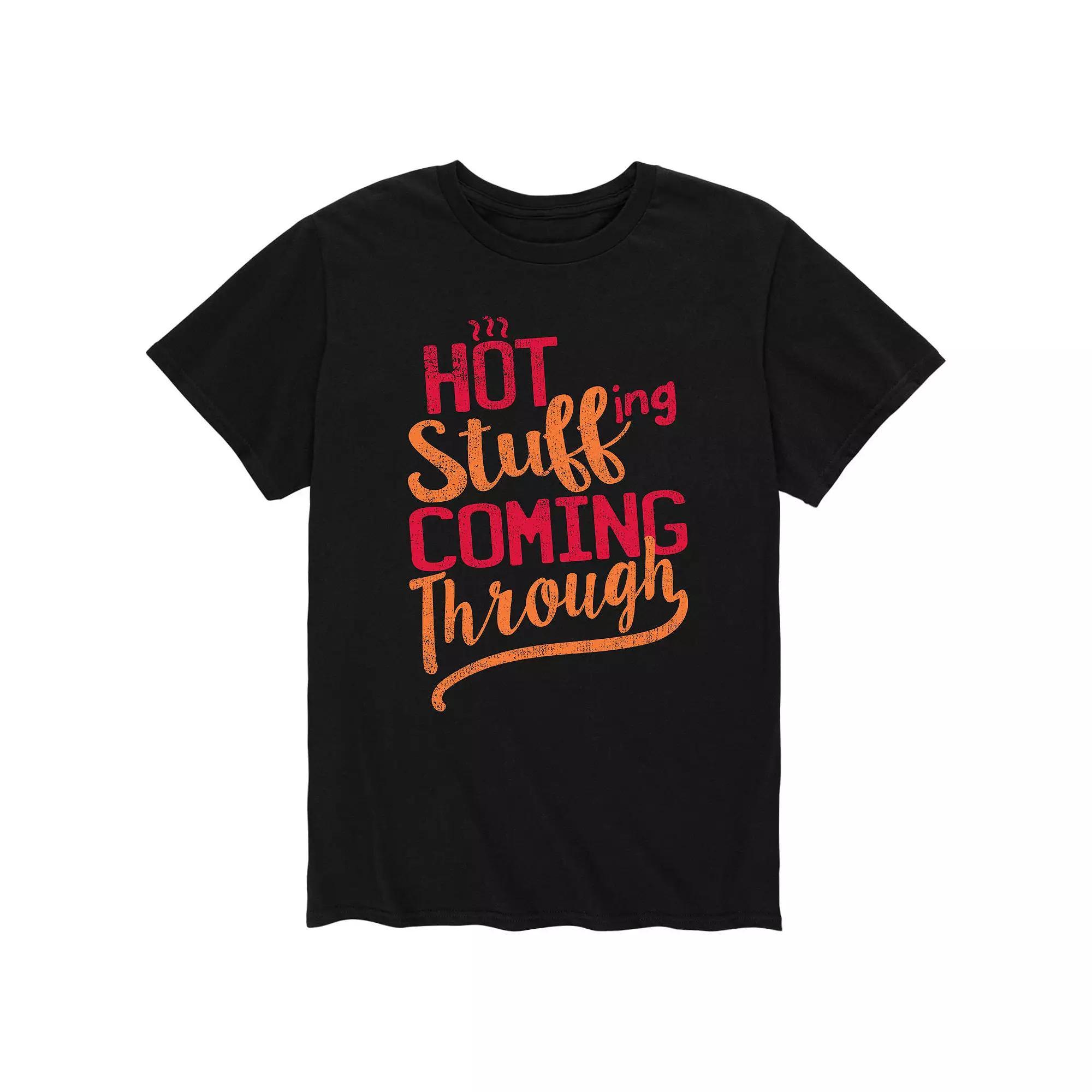 Men's Hot Stuffing Coming Through Tee, Size: Medium, Black Product Image