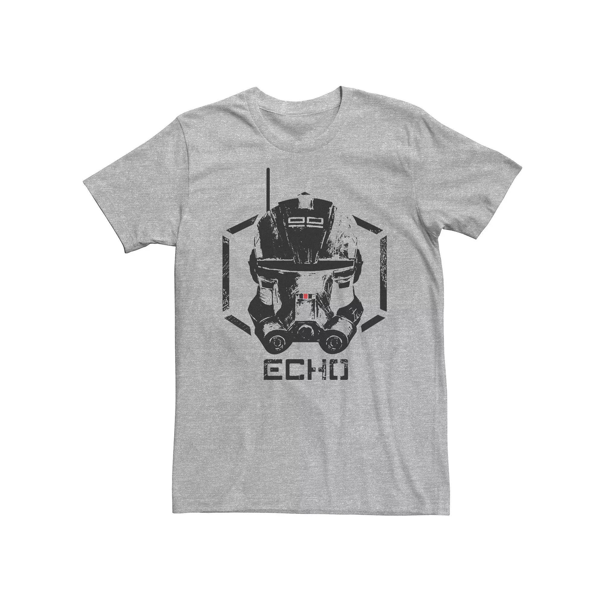 Men's Star Wars The Bad Batch Echo Helmet Stamp Tee, Size: Medium, Athletic Grey Product Image