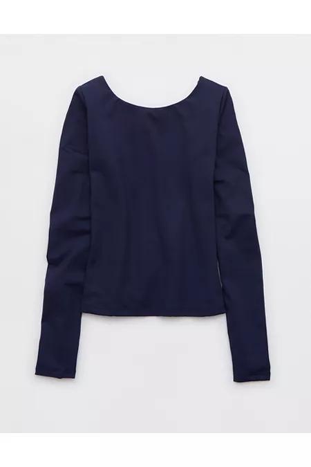 OFFLINE By Aerie The Hugger Long Sleeve Open Back T-Shirt Womens Product Image