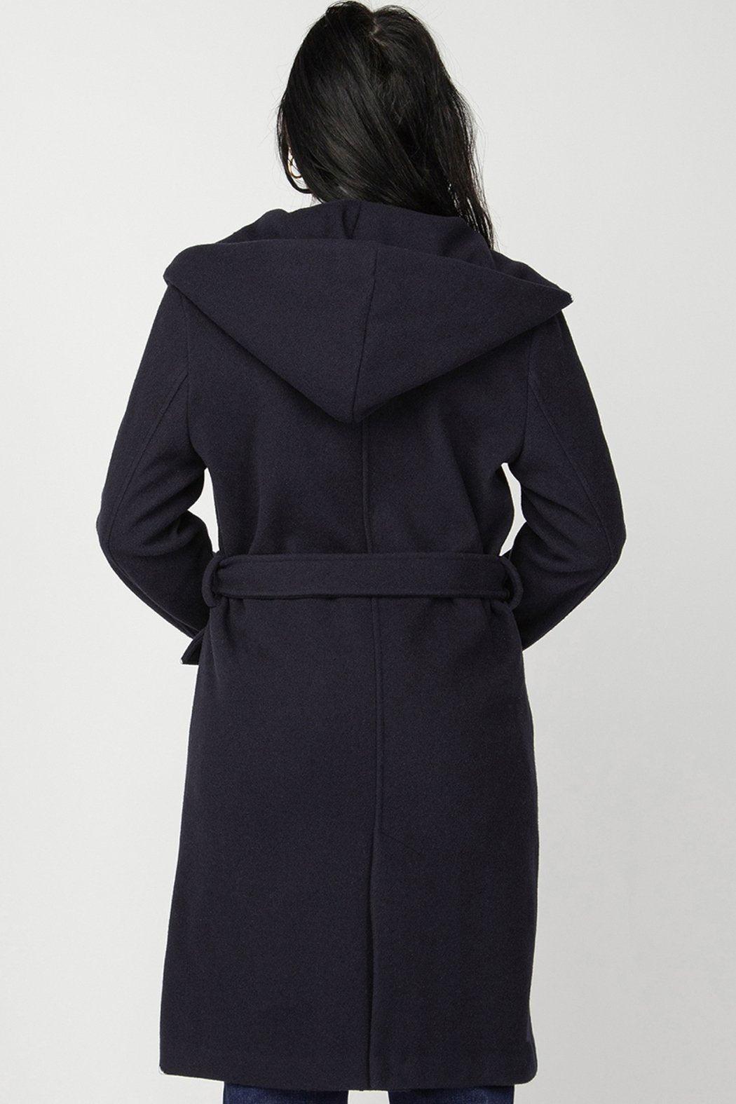 Navy Hooded Trench Product Image