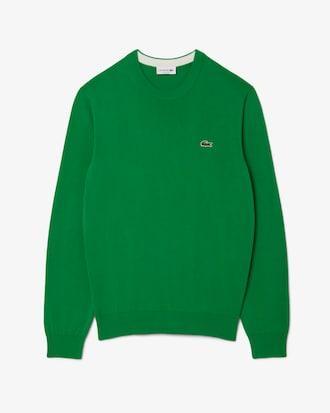 Monochrome Crew Neck Cotton Sweater Product Image