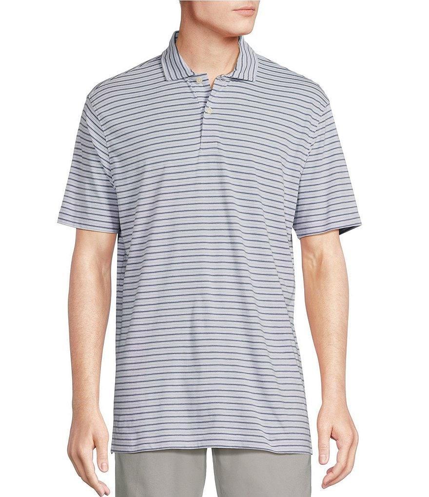 Cremieux Blue Label Multi-Stripe Classic Fit Jersey Short Sleeve Polo Shirt Product Image