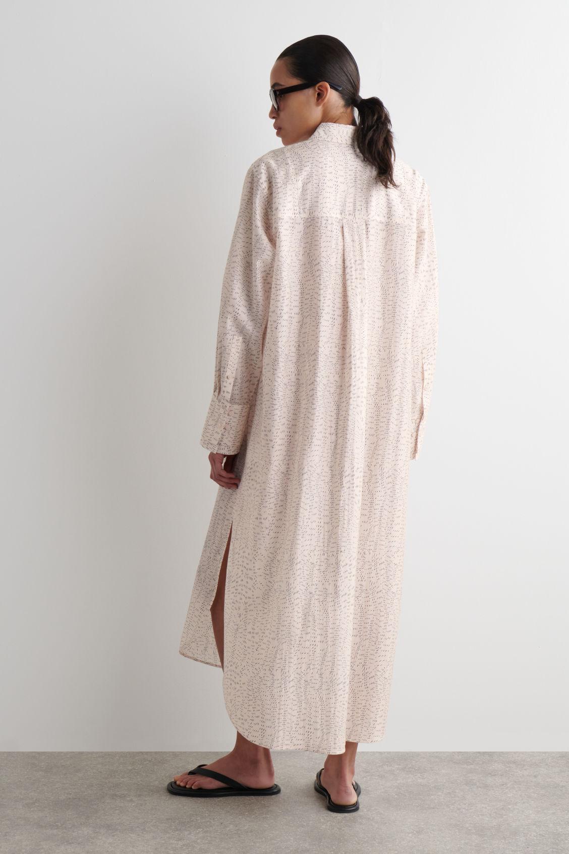 PRINTED FLUID SHIRT DRESS Product Image