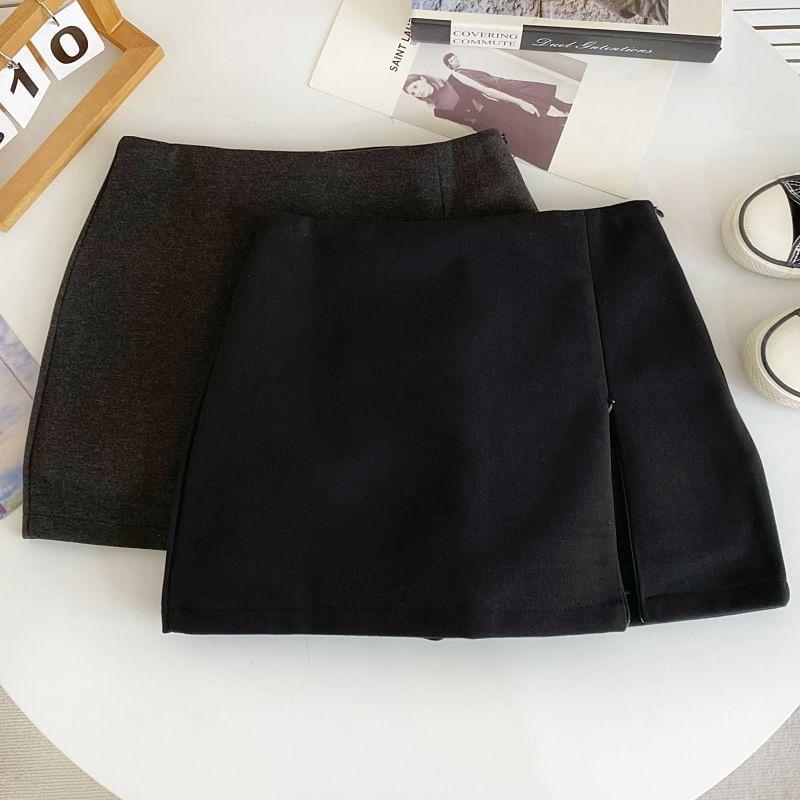 Low Waist Asymmetrical Mini A-Line Skirt Product Image