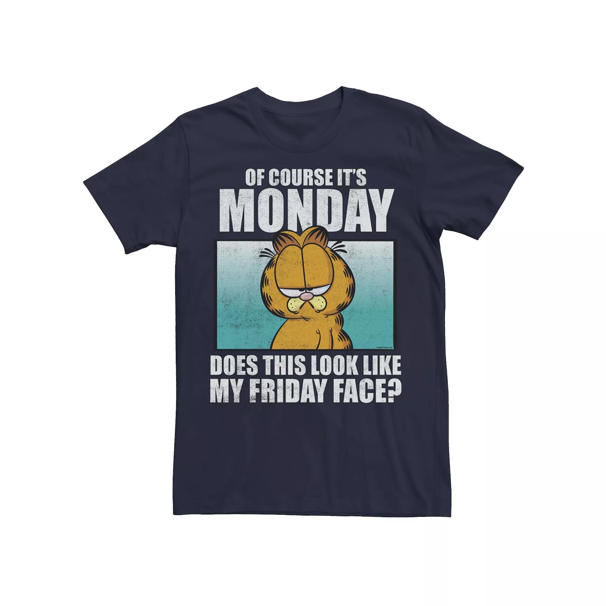 Men's Garfield Monday Meme Text Tee,  Product Image