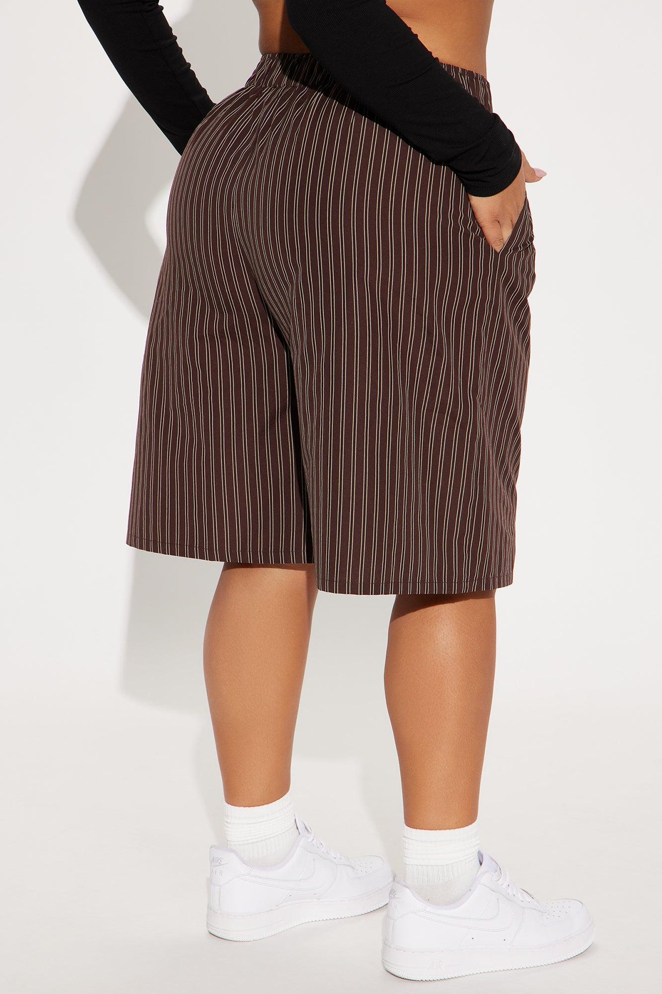 Aurora Striped Boxer Short - Chocolate Product Image