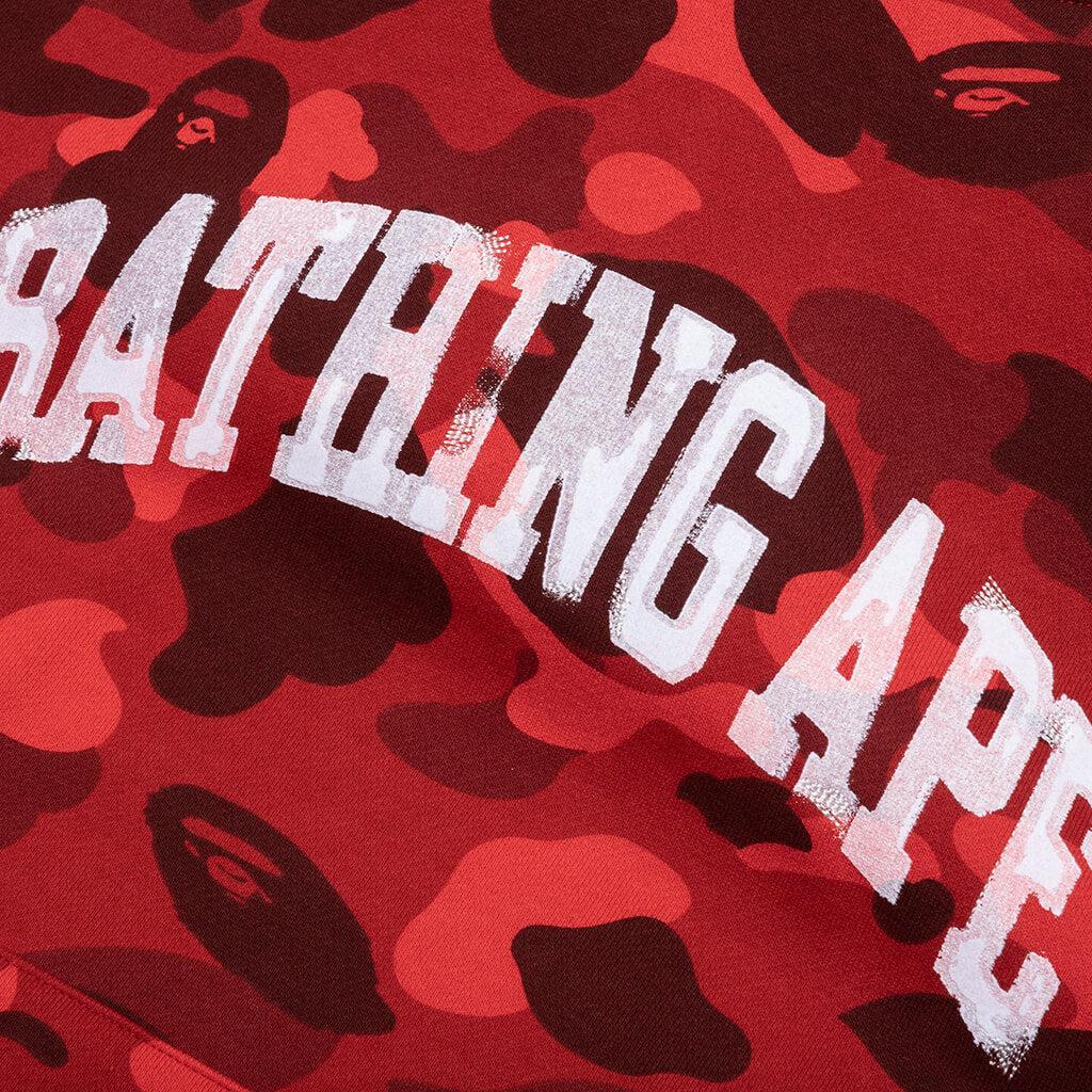 Color Camo Pullover Hoodie - Red Male Product Image