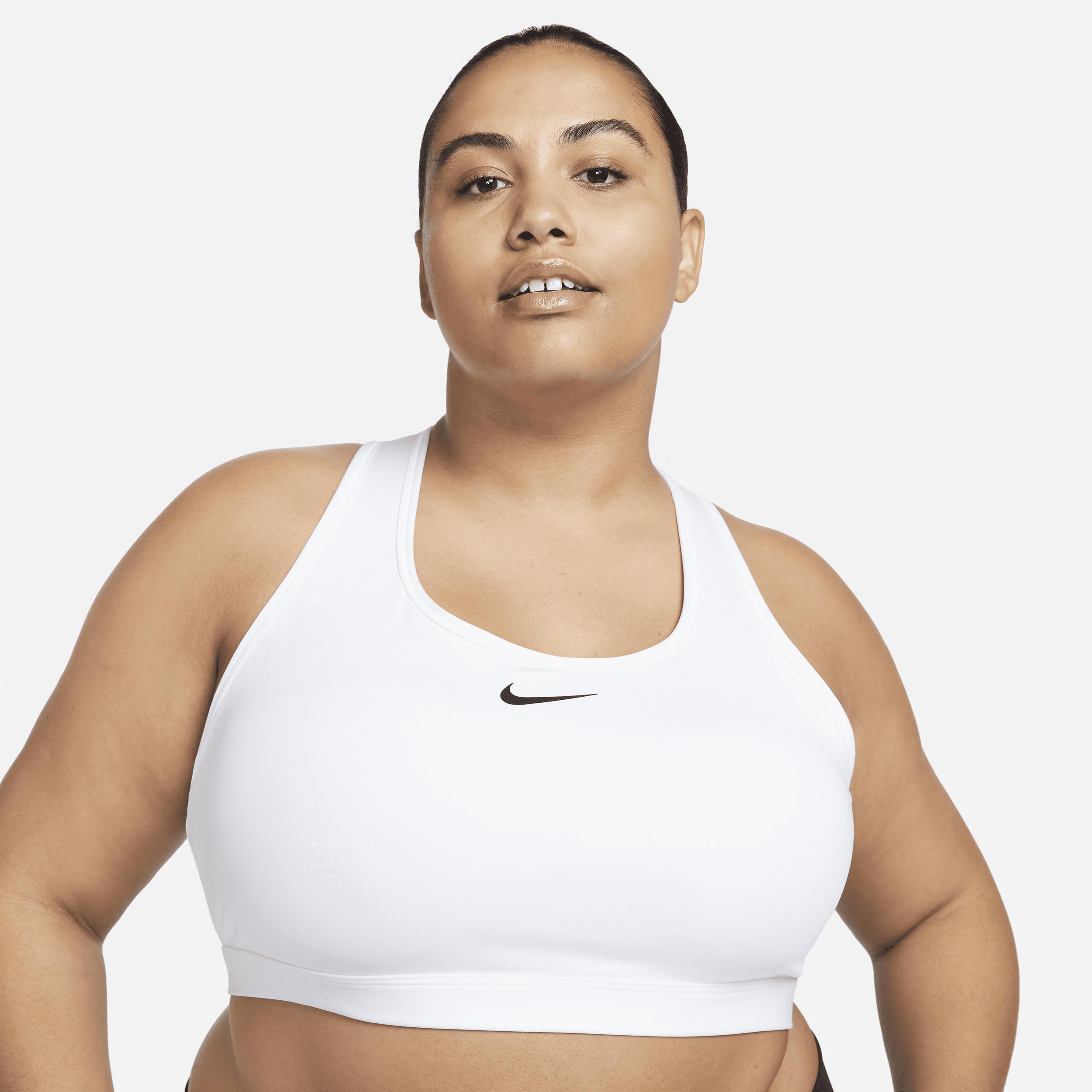 Nike Womens Swoosh Medium Support Padded Sports Bra (Plus Size) | DX6823-100 Product Image