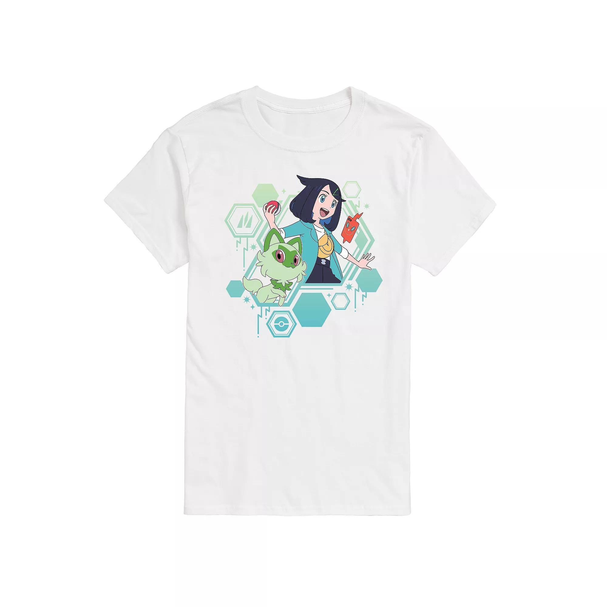 Men's Pokemon Liko And Sprigatito Graphic Tee,  Product Image