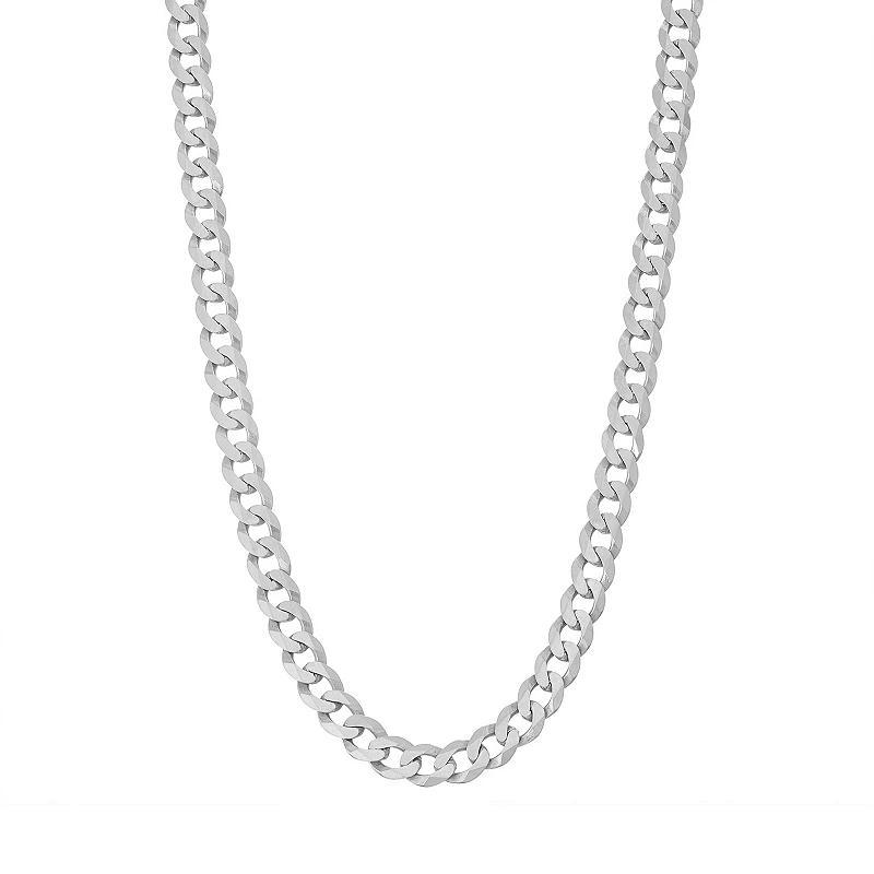 Giorgio di Vicenza Mens Sterling Silver Cuban Curb Chain Necklace Product Image