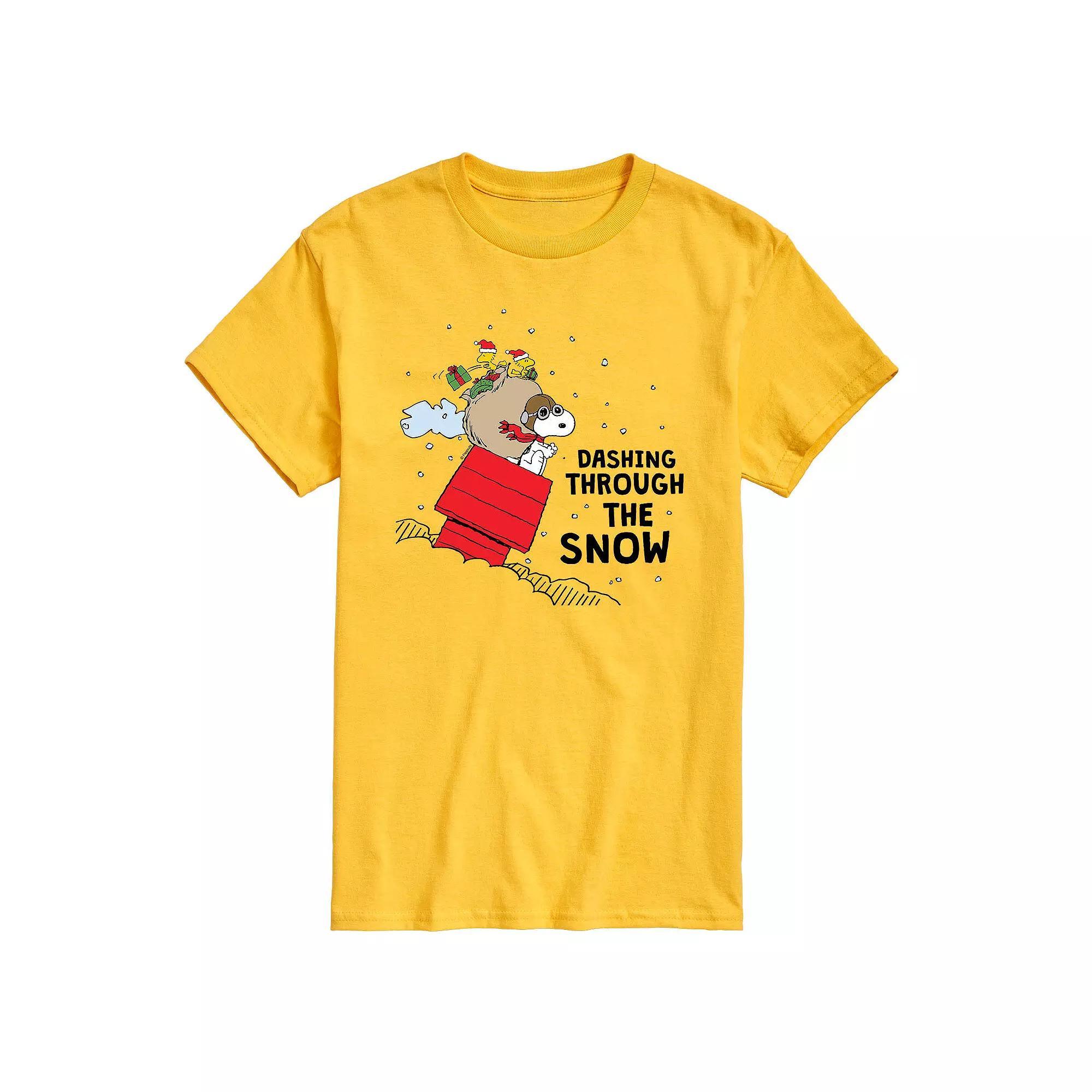 Men's Peanuts Dashing Through Snow Tee,  Product Image