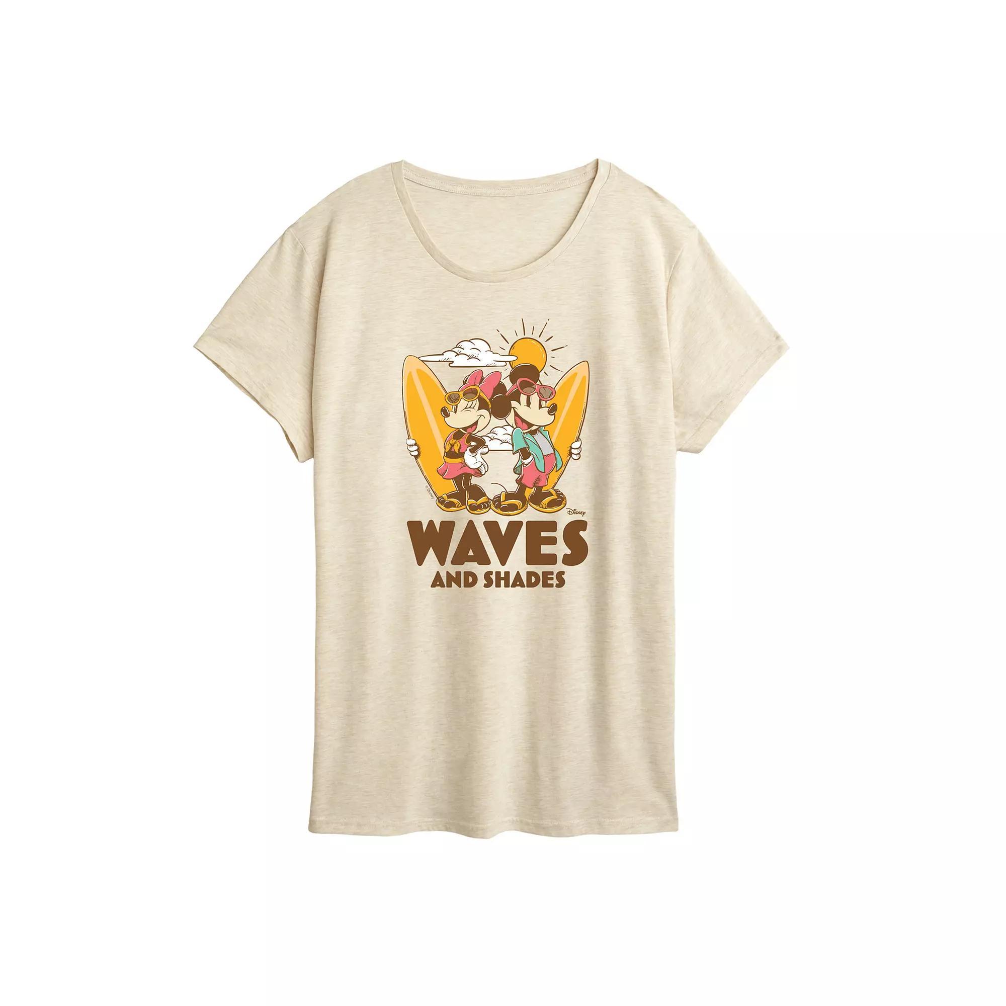 Disney's Mickey & Minnie Mouse Women's Waves and Shades Graphic Tee,  Product Image