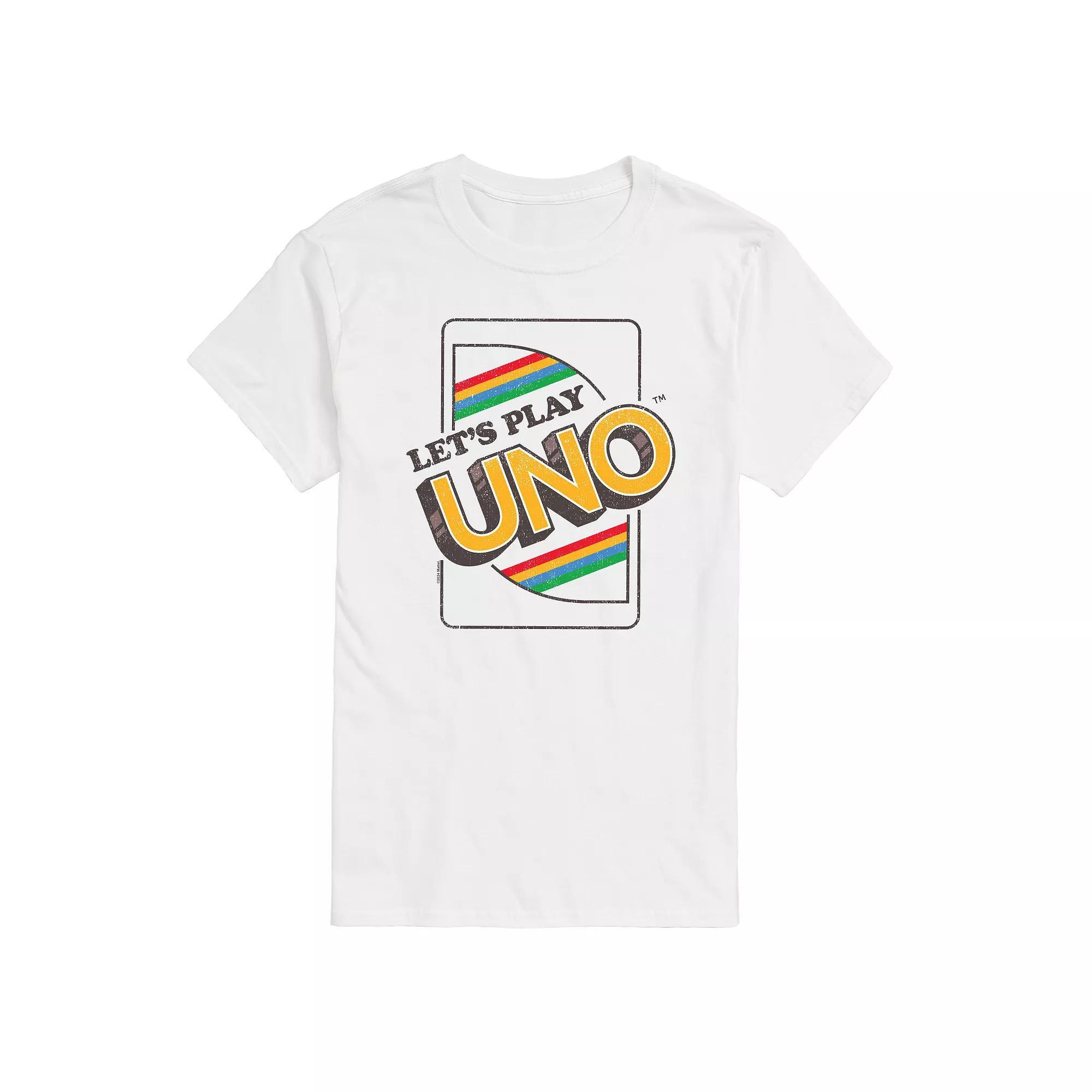 Big & Tall UNO Lets Play Vintage Graphic Tee, Men's, Size: 4XB, White Product Image