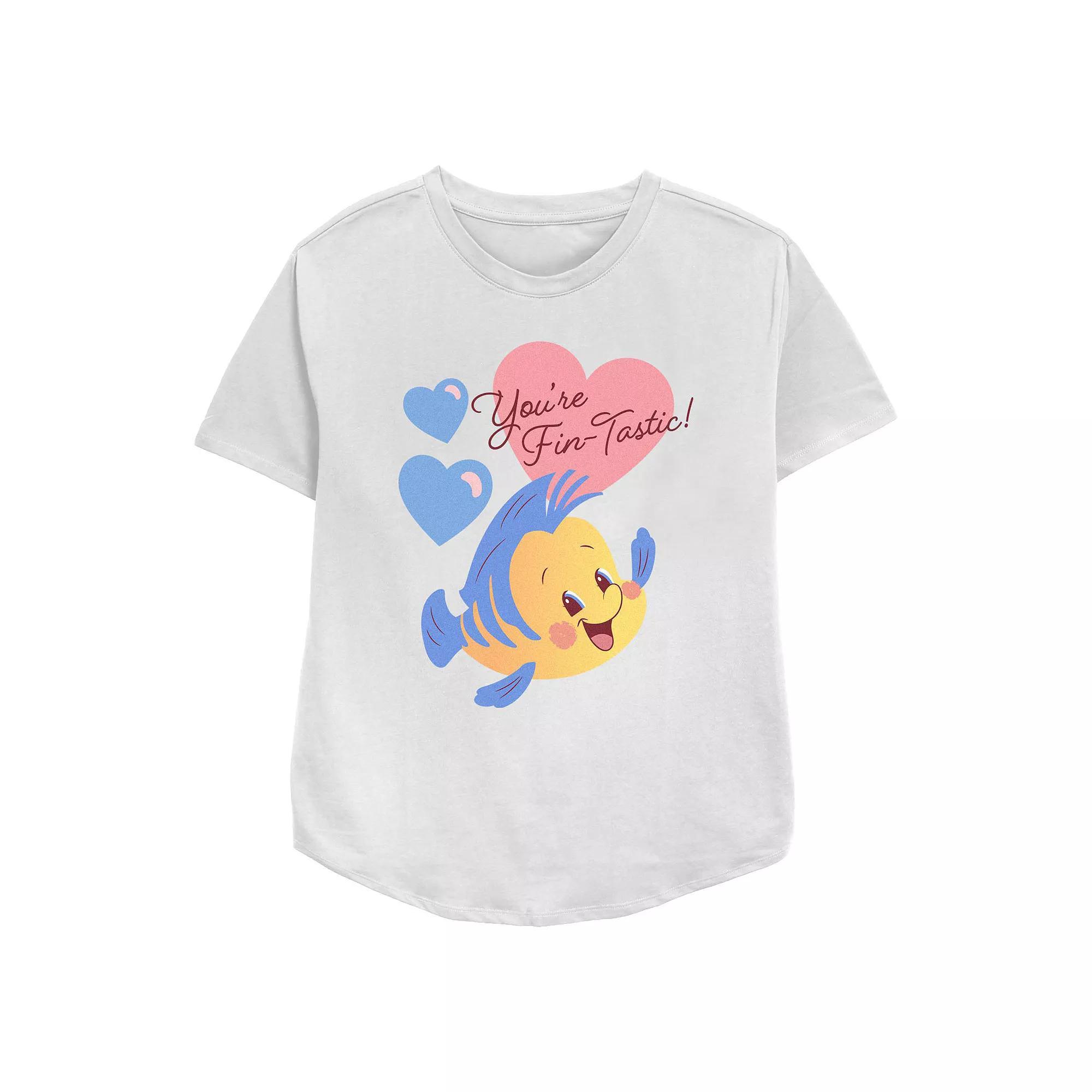 Disney's The Little Mermaid Flounder You're Fin-Tastic Women's Relaxed Fit Graphic Tee,  Product Image