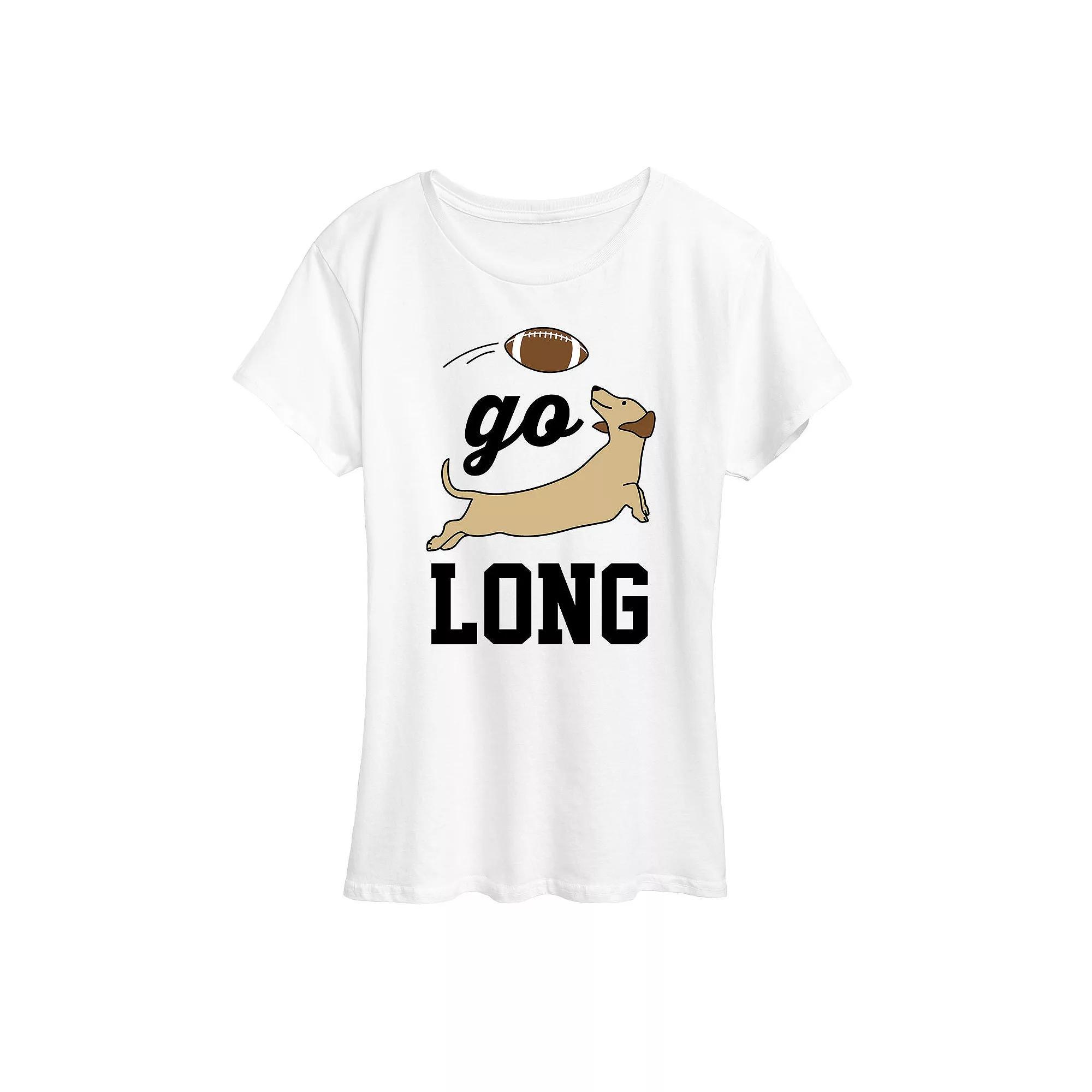 Women's Go Long Graphic Tee, Girl's, Size: XXL, White Product Image