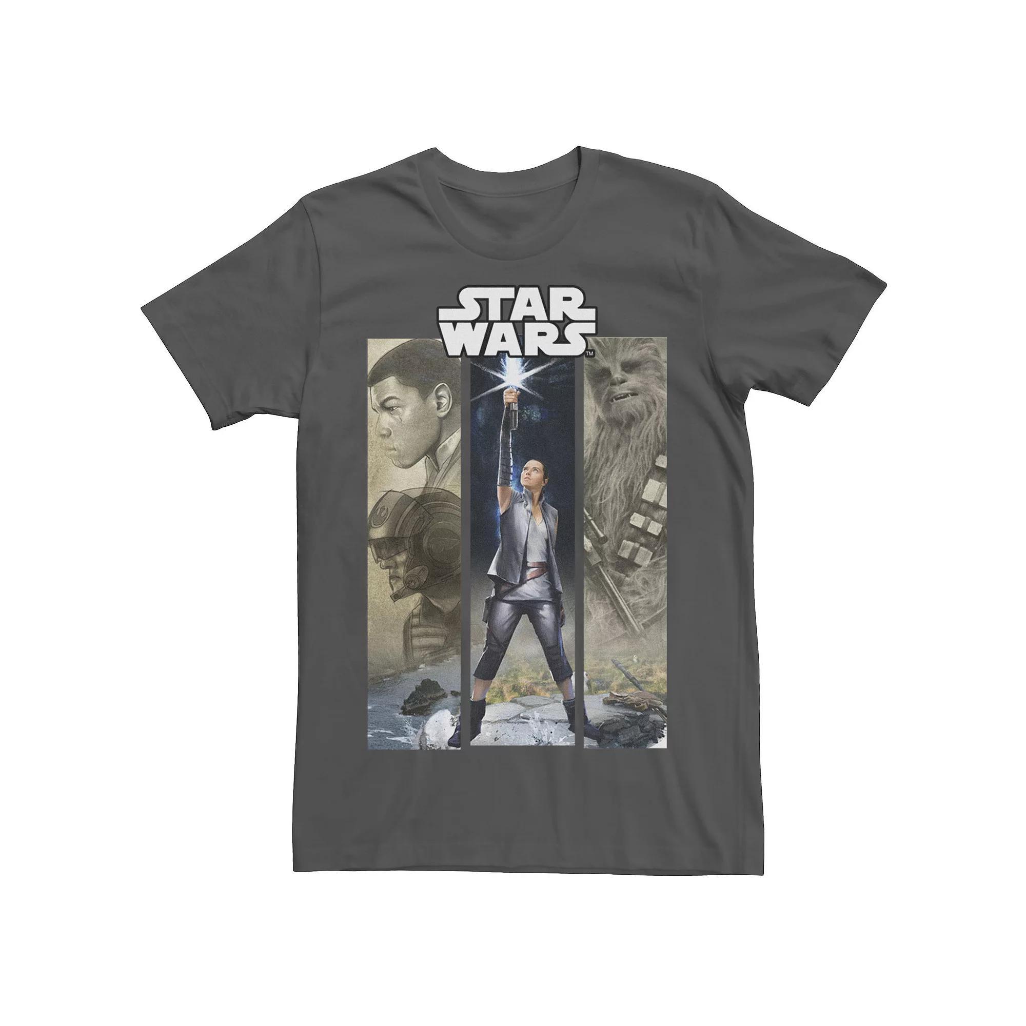 Men's Star Wars Last Jedi Rey, Finn, Poe, and Chewie Epic Panel Tee,  Product Image