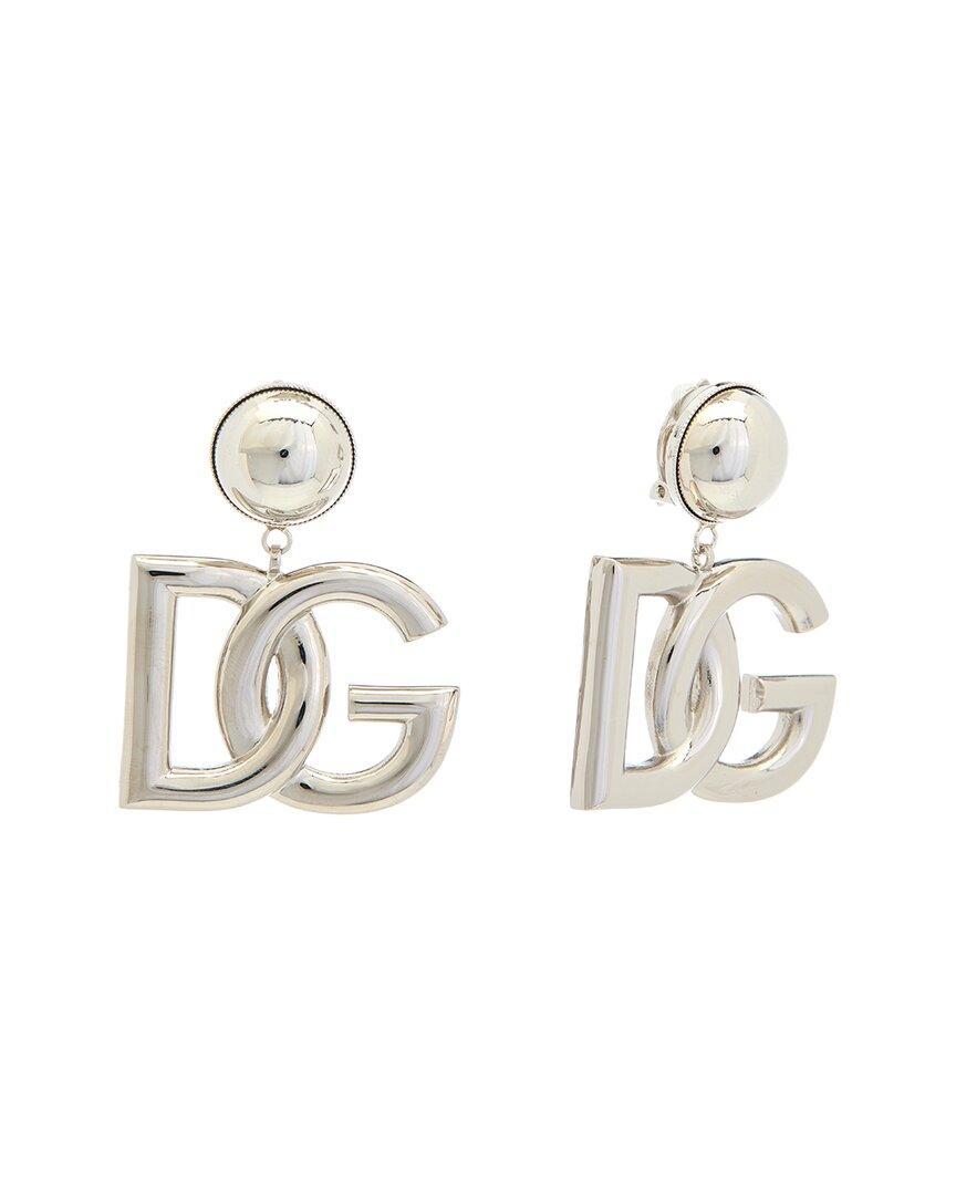 DOLCE & GABBANA Logo Clip-on Earrings In Pink Product Image