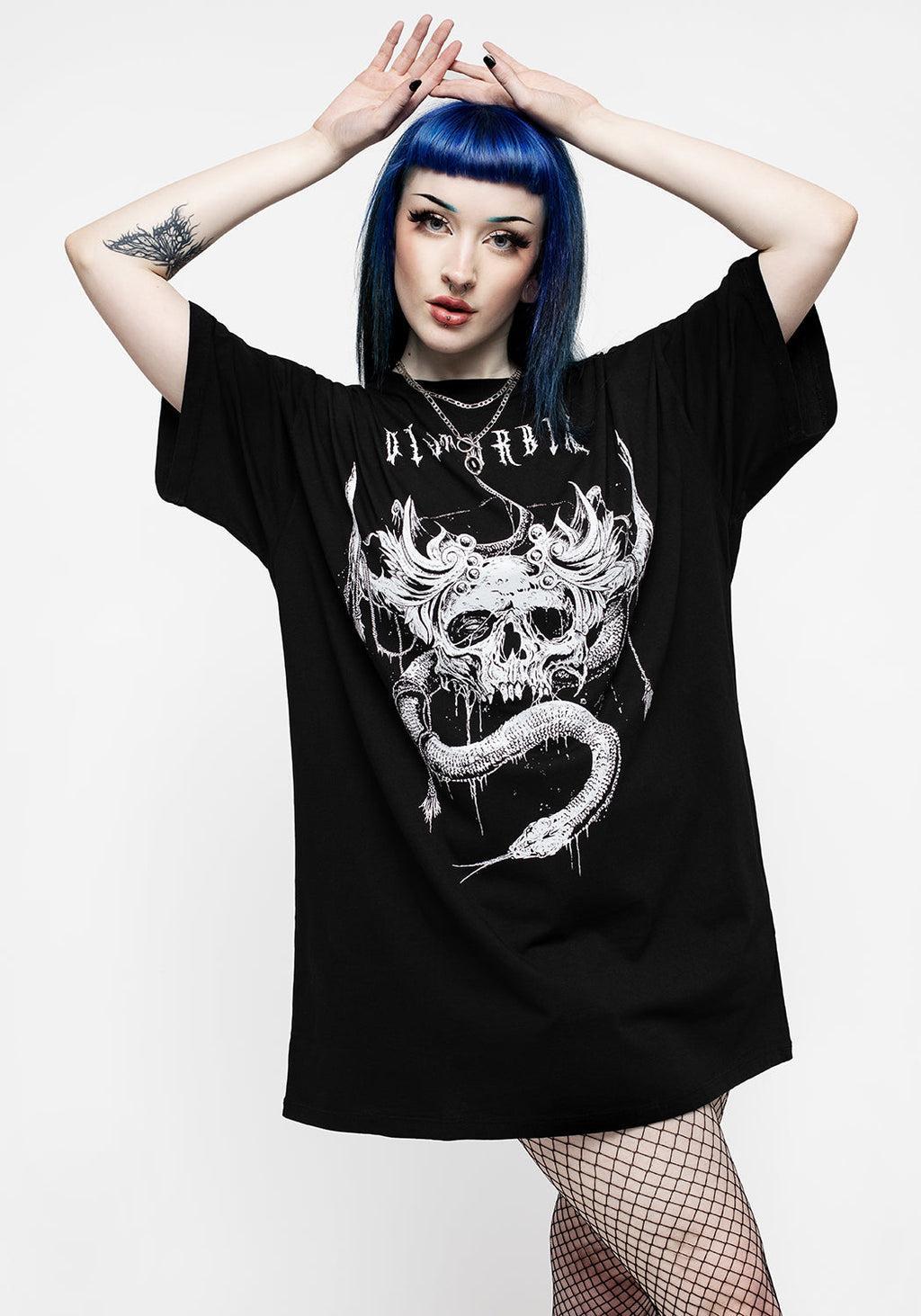 Temptation Snakes Oversized Tee Dress Product Image