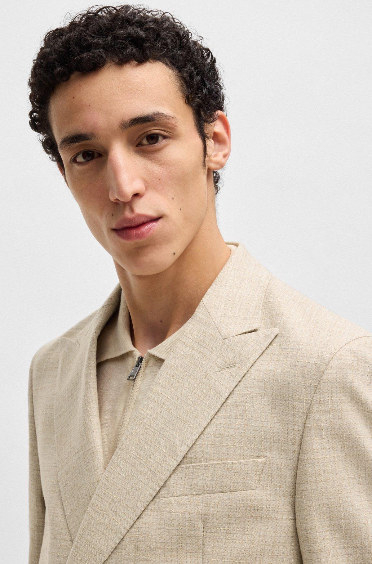 BOSS - Two-piece suit in patterned tweed - White Product Image