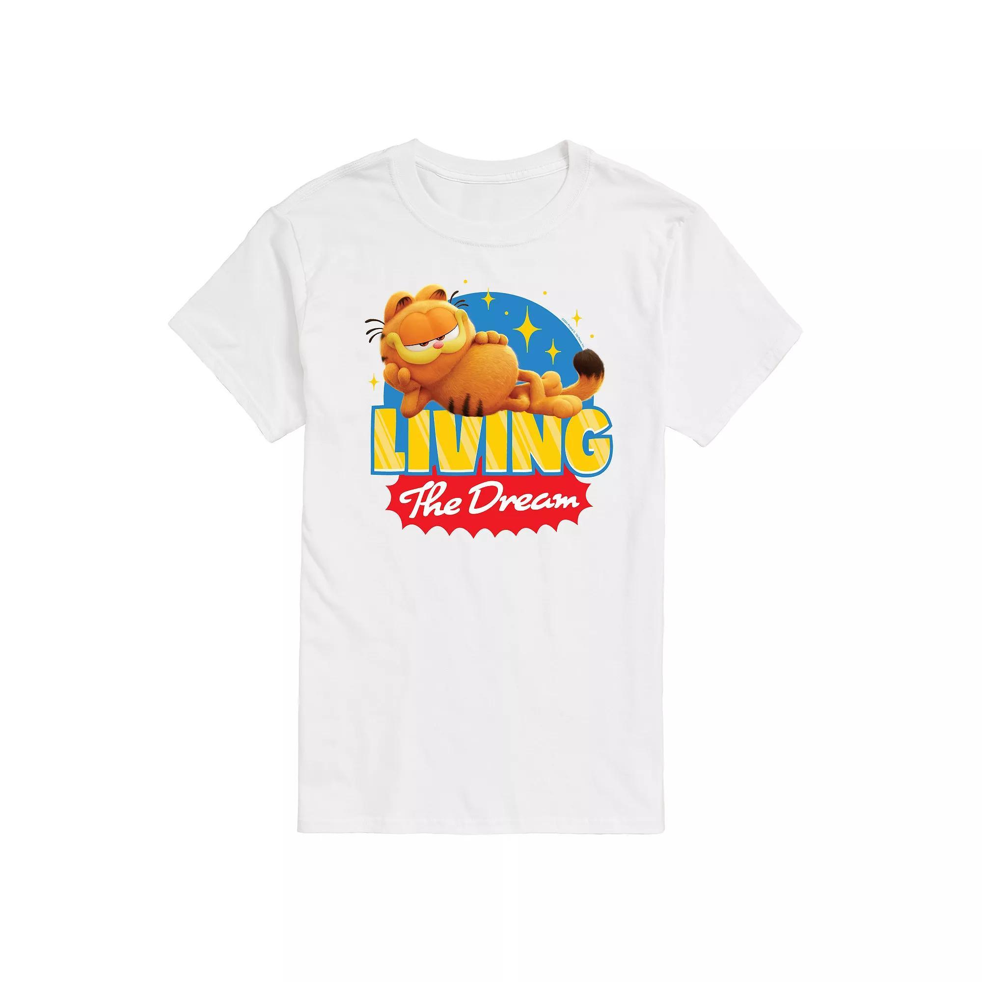 Men's Garfield The Movie Living The Dream Graphic Tee, Size: XXL, White Product Image