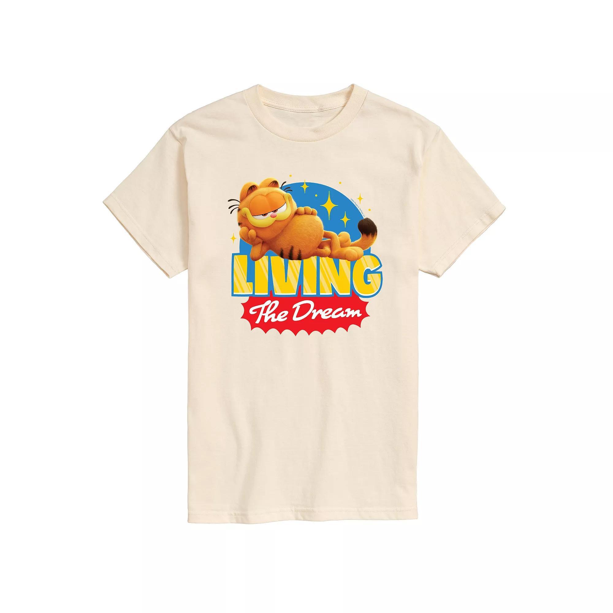 Men's Garfield The Movie Living The Dream Graphic Tee, Size: XXL, Ivory Product Image