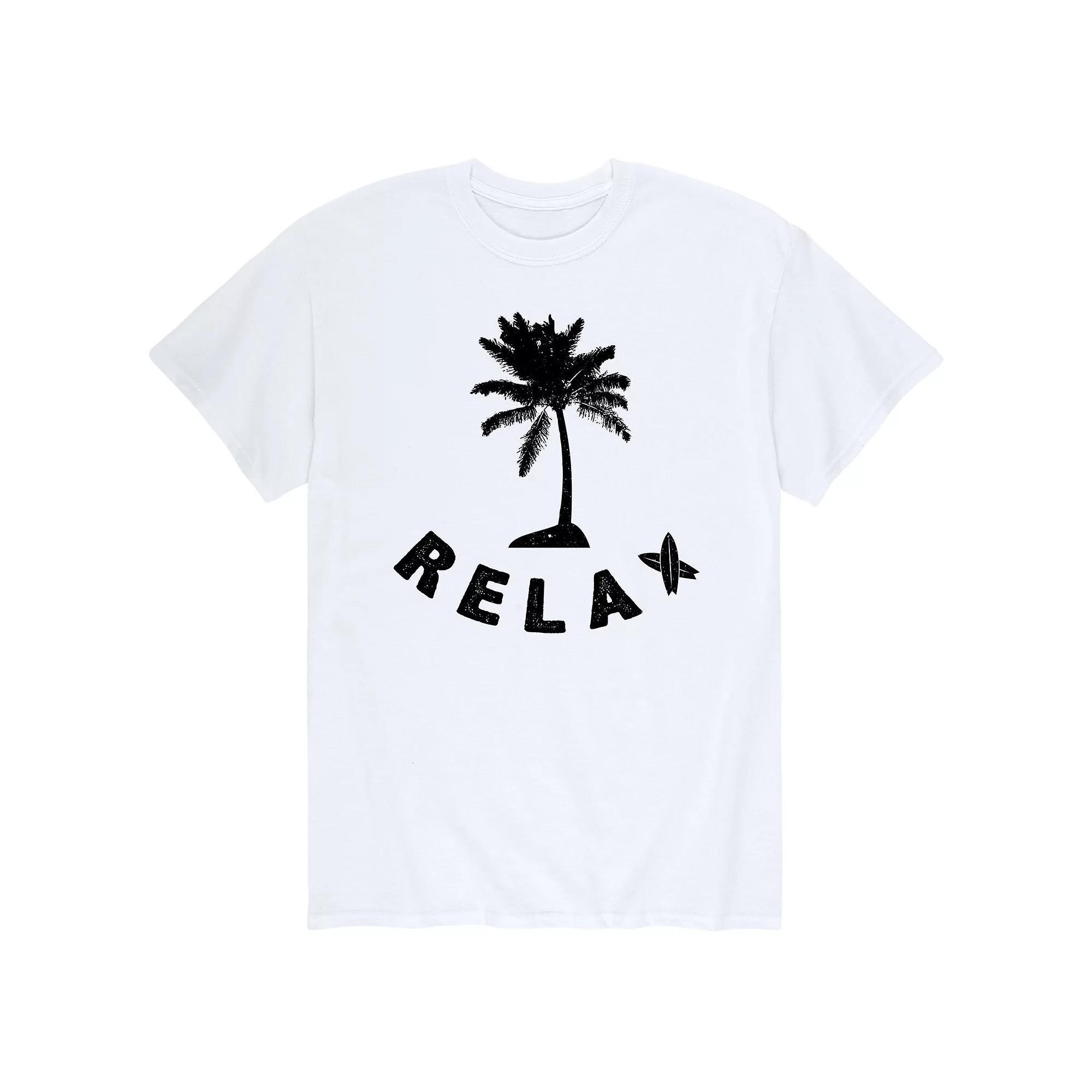 Big & Tall Relax Palm Tree Graphic Tee, Men's,  Product Image