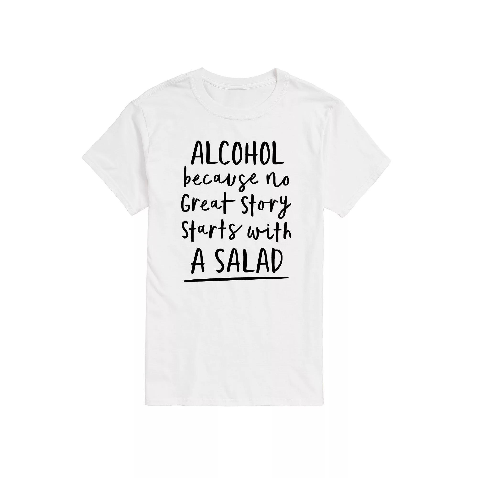 Men's No Great Story Started With Salad Graphic Tee, Size: 4XL Tall, White Product Image