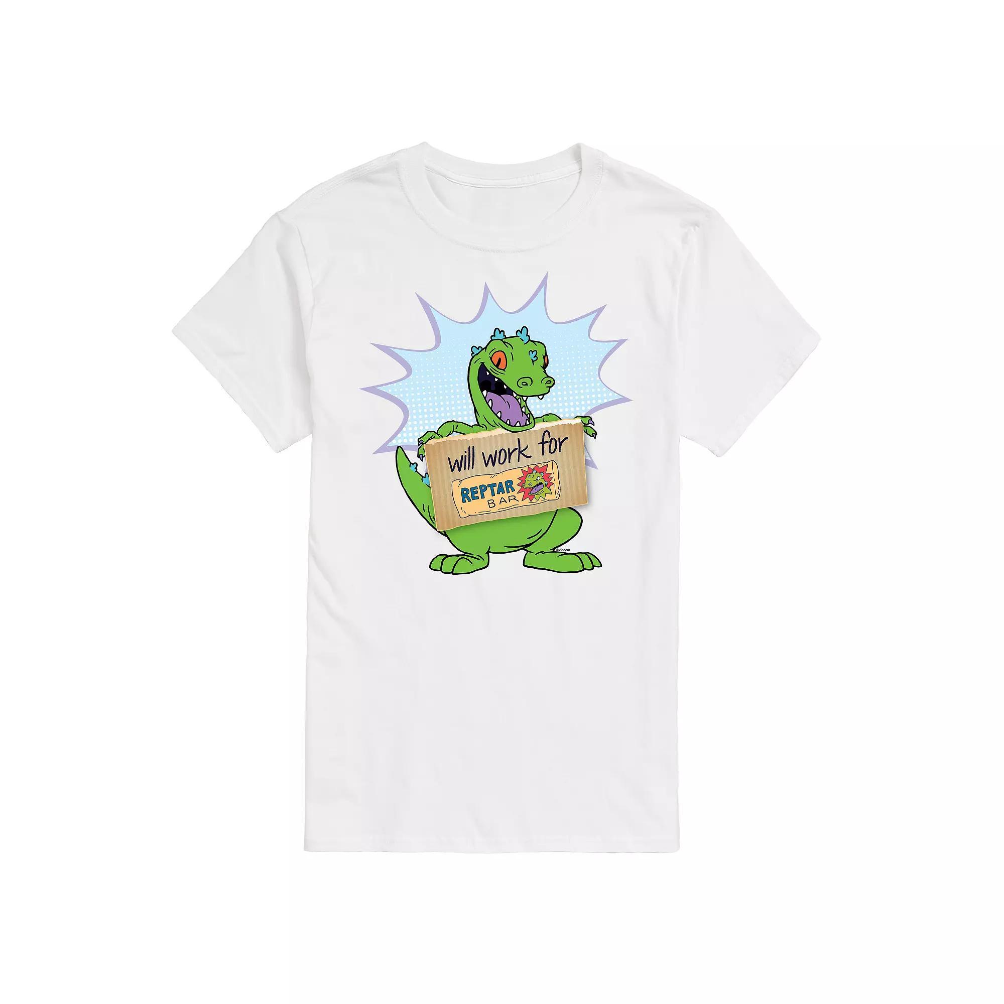 Big & Tall Rugrats Reptar Work Graphic Tee, Men's, Size: 6XB, White Product Image