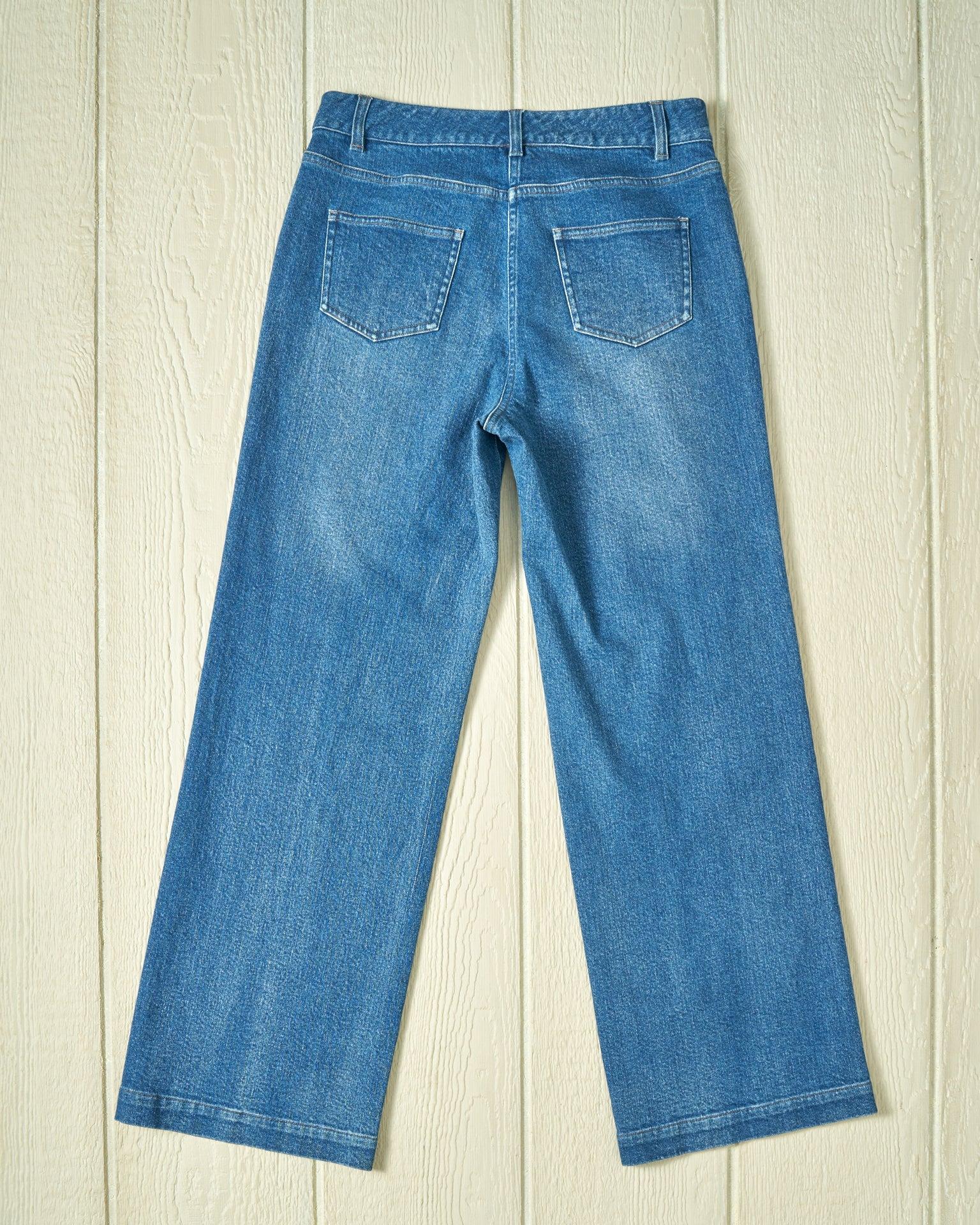 Women's Five Pocket Jean in Mid Wash Denim Product Image
