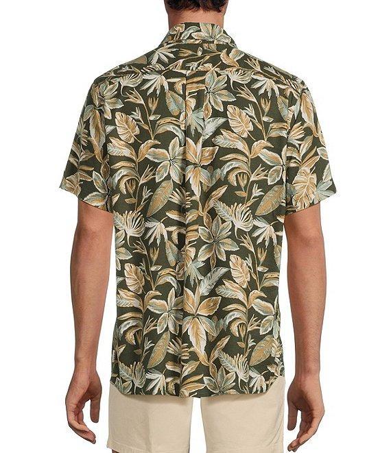 Rowm's Outsider's Oasis Short Sleeve Palm Print Shirt Product Image