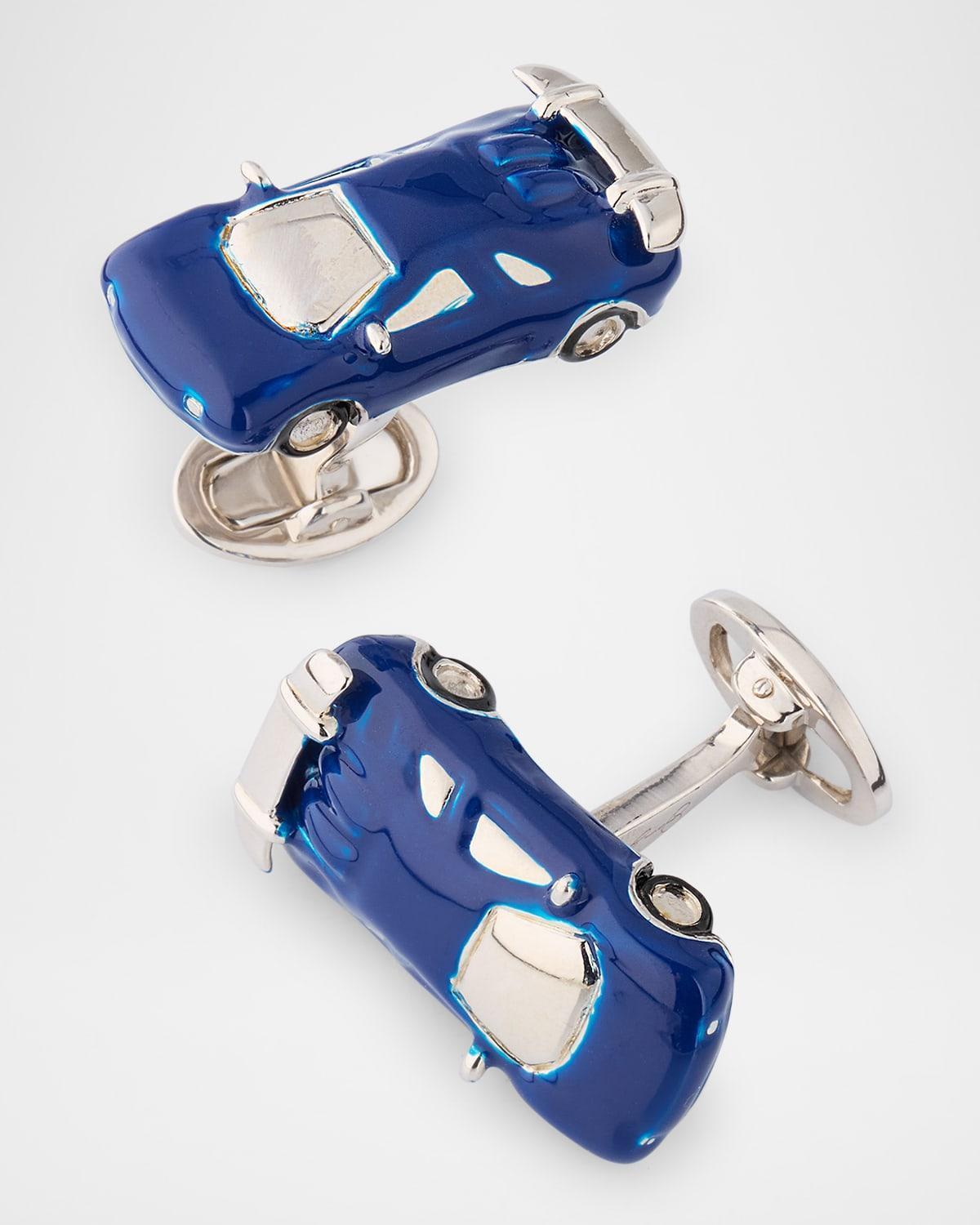 Mens Race Car Sterling Silver Cufflinks Product Image