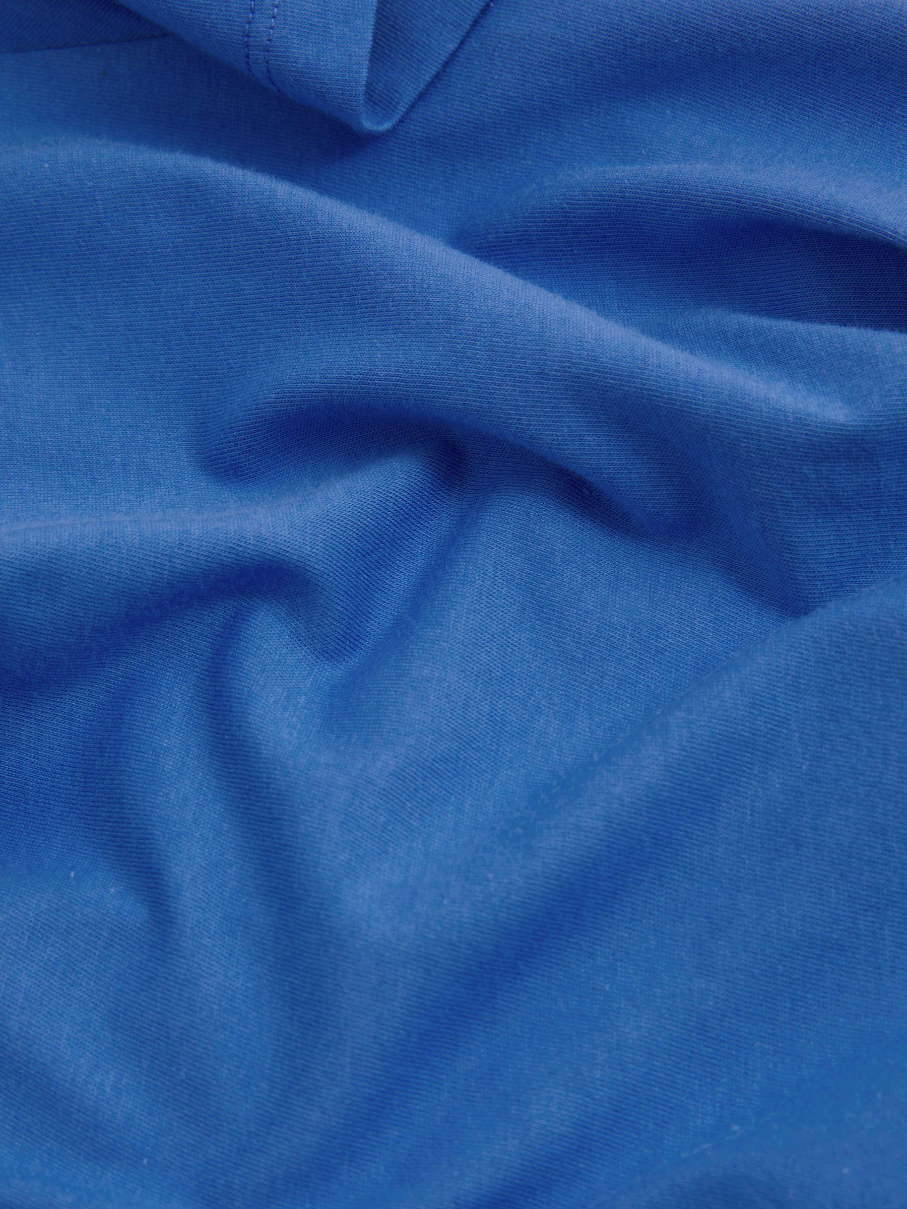 Cotton Crew Neck T-Shirt in Cobalt Blue Product Image