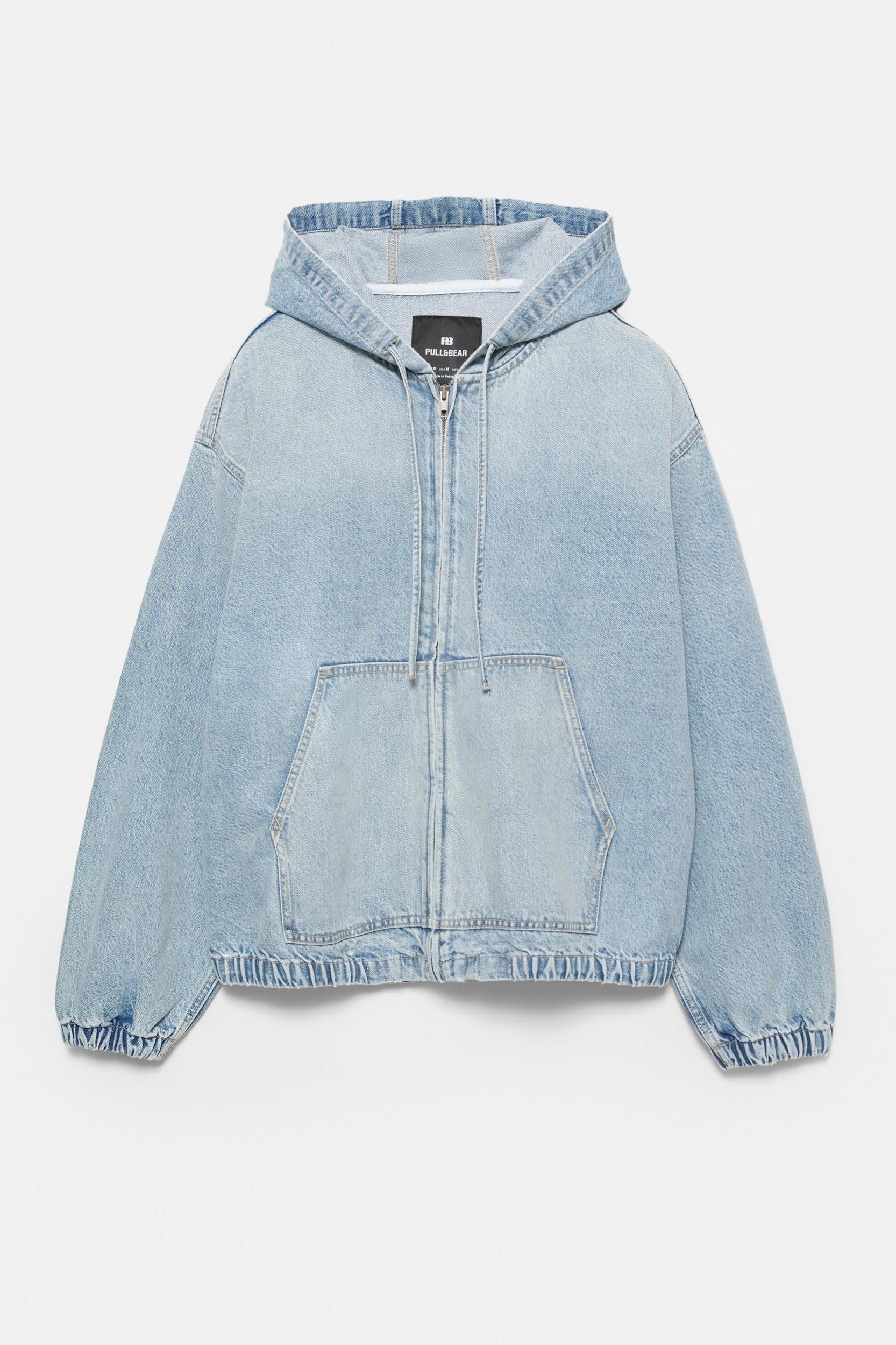 Denim hooded jacket Product Image