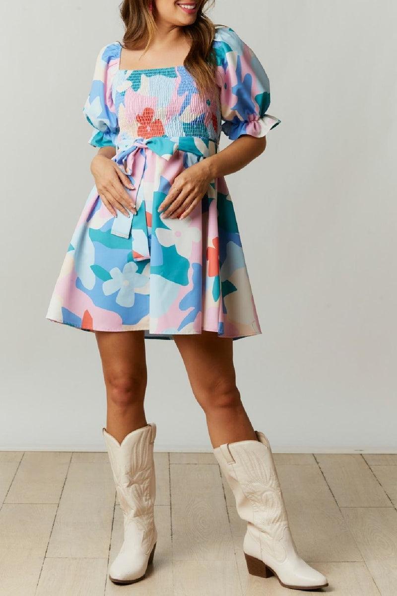 Smocked Floral Dress Product Image