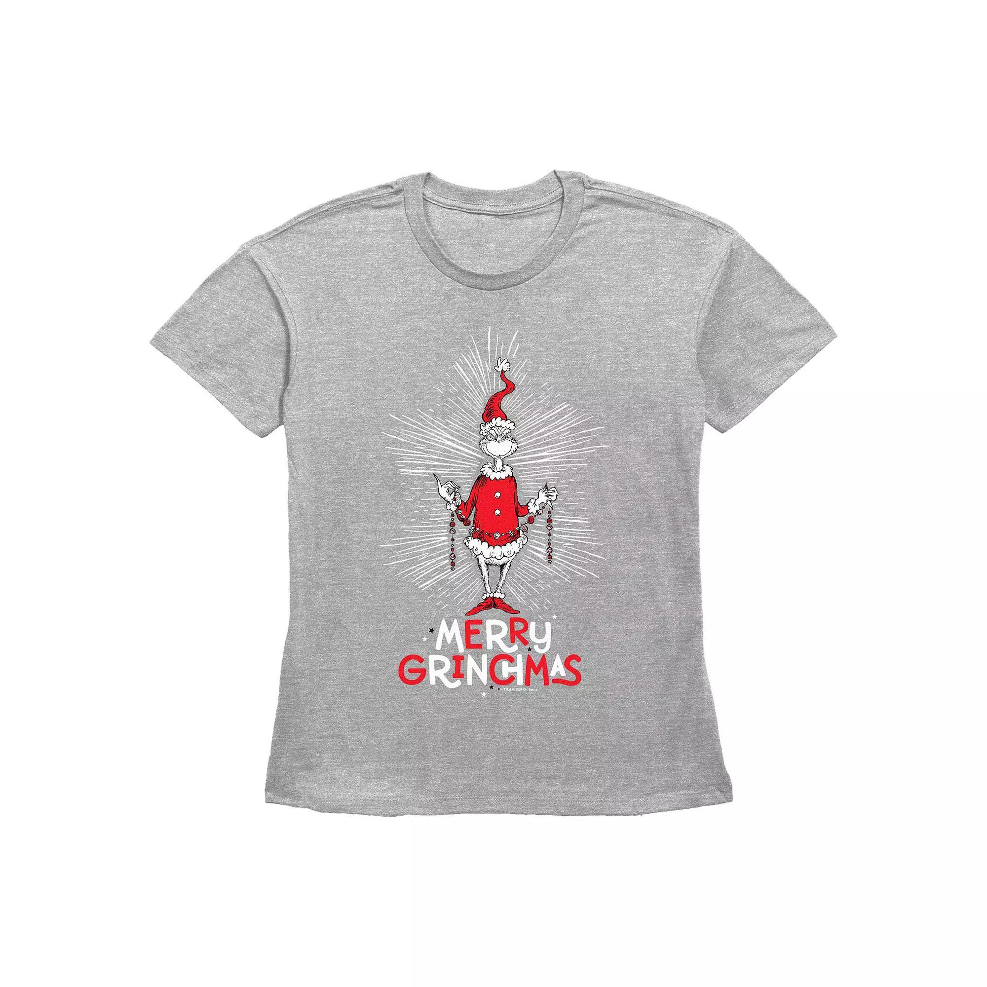 Women's Dr. Seuss Merry Grinchmas Graphic Tee,  Product Image