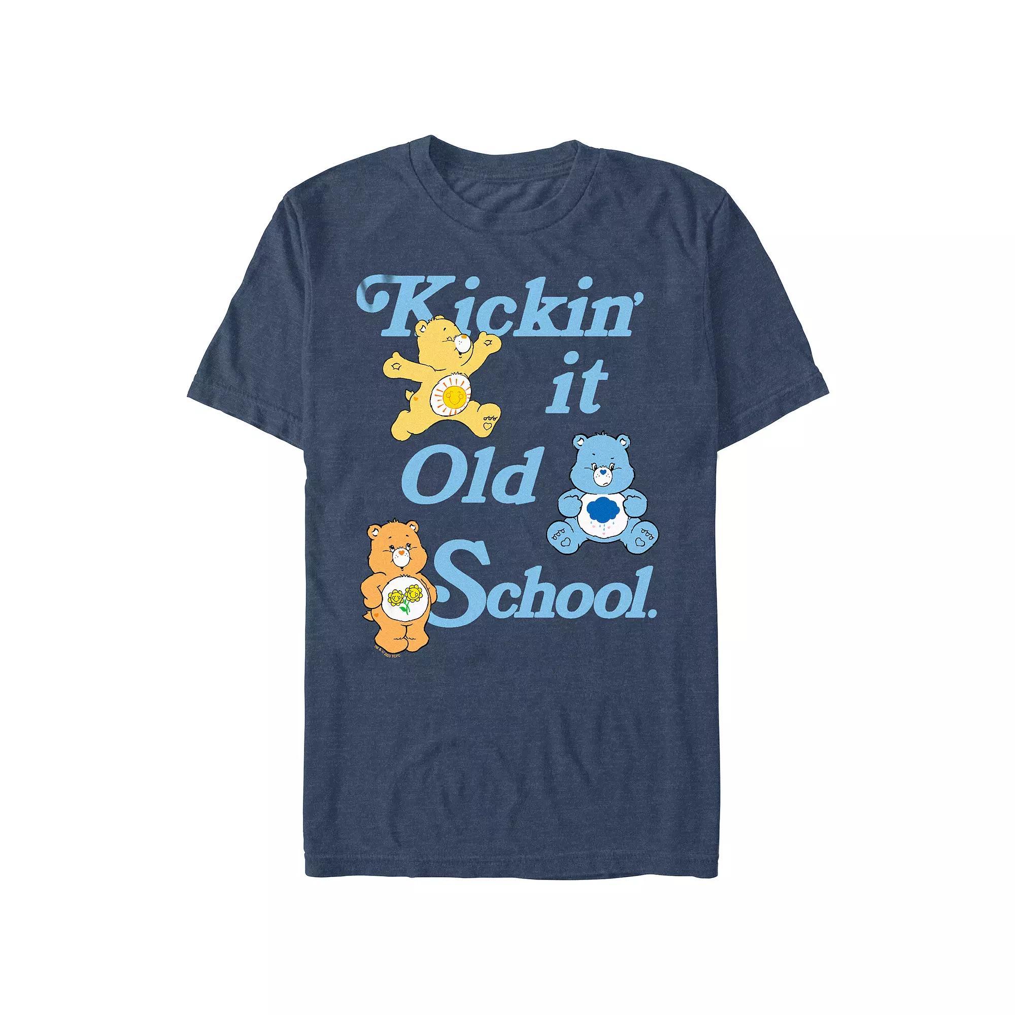 Men's Care Bears Kickin' It Old School Graphic Tee, Size: Small, Navy Grey Product Image