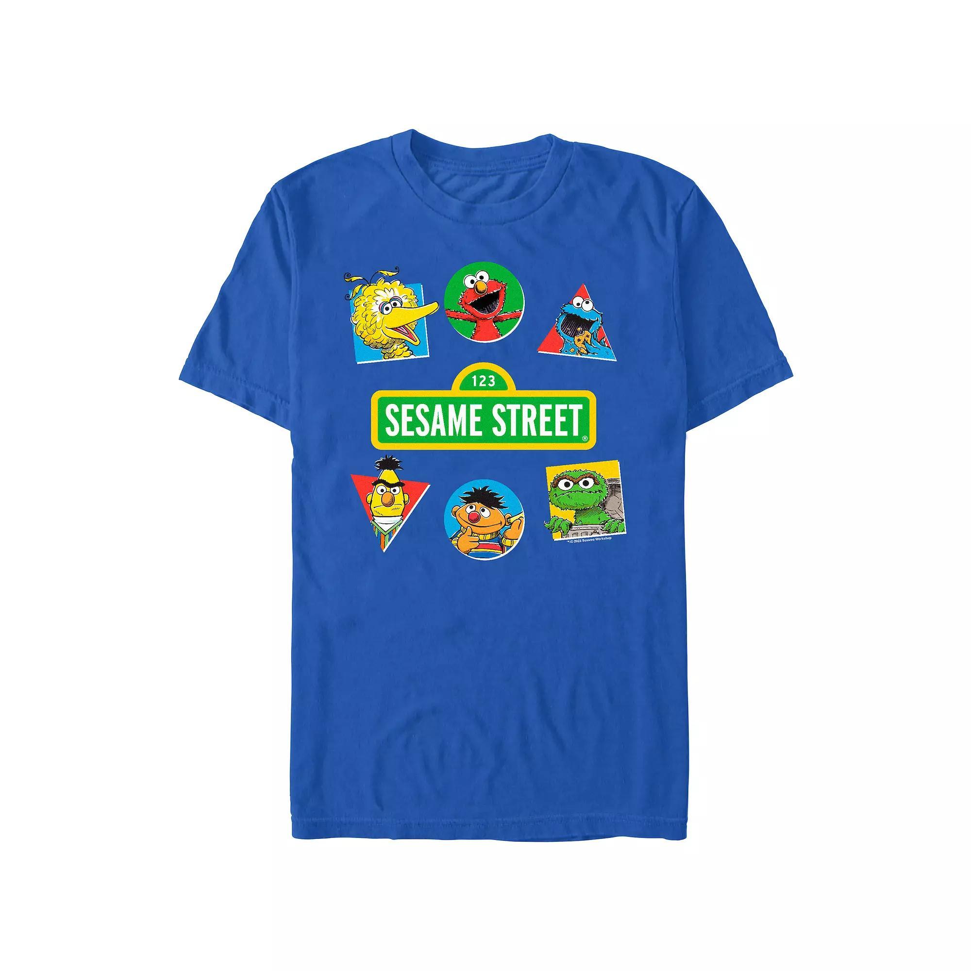 Men's Sesame Street Geometric Portraits Graphic Tee,  Product Image