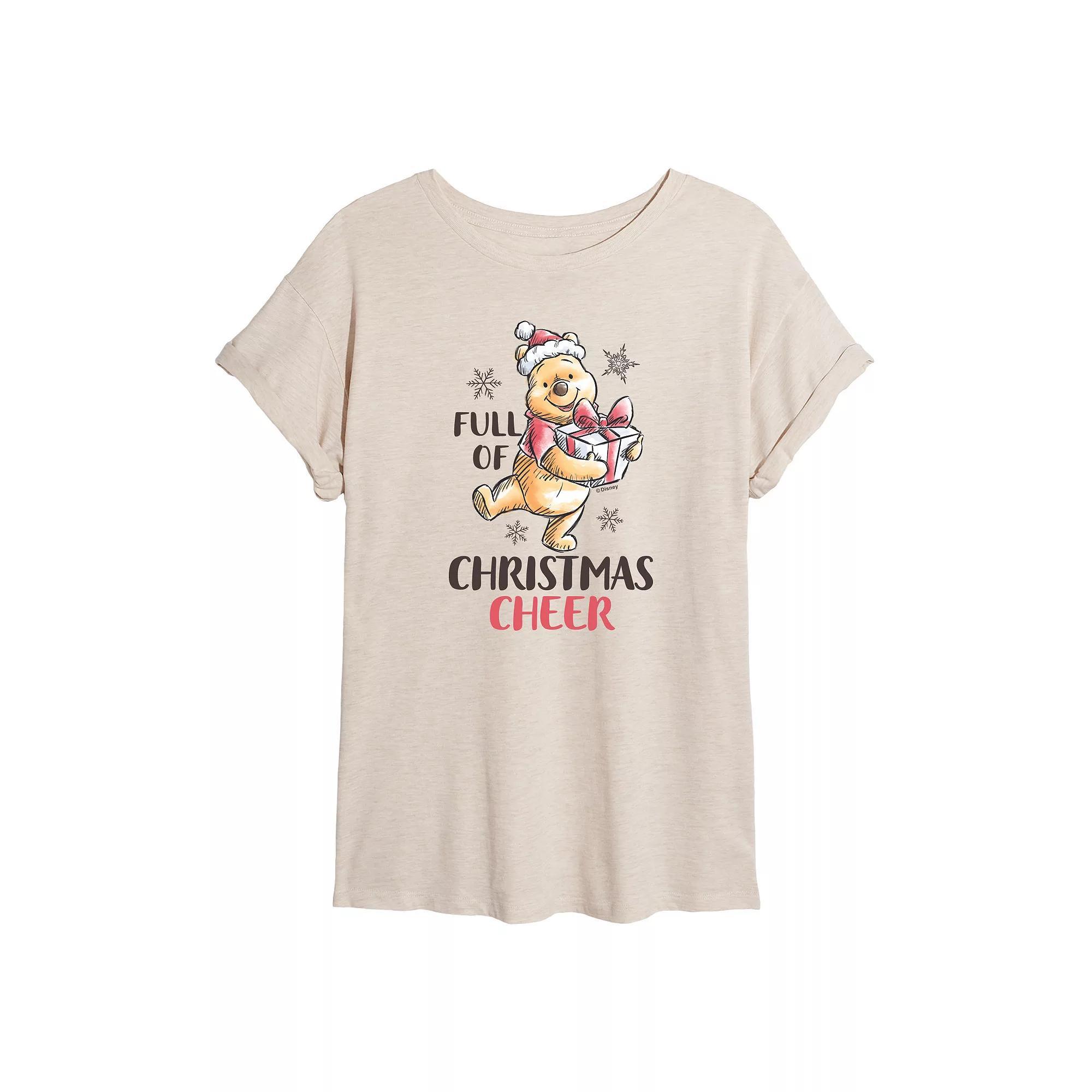 Disney's Winnie The Pooh Women's Full Of Christmas Cheer Tee,  Product Image