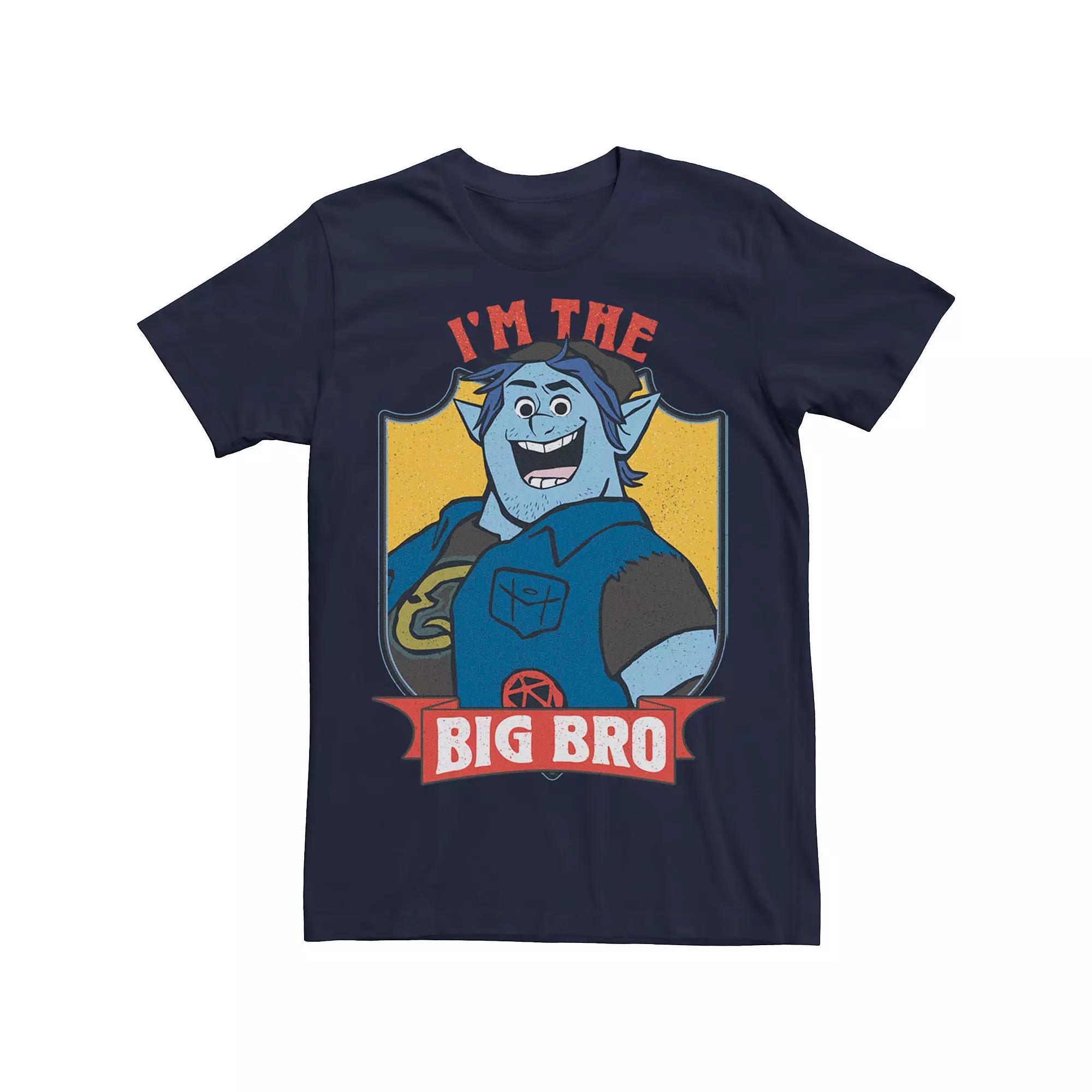 Disney / Pixar's Onward Barley Men's I'm The Big Bro Tee, Size: Large, Blue Product Image